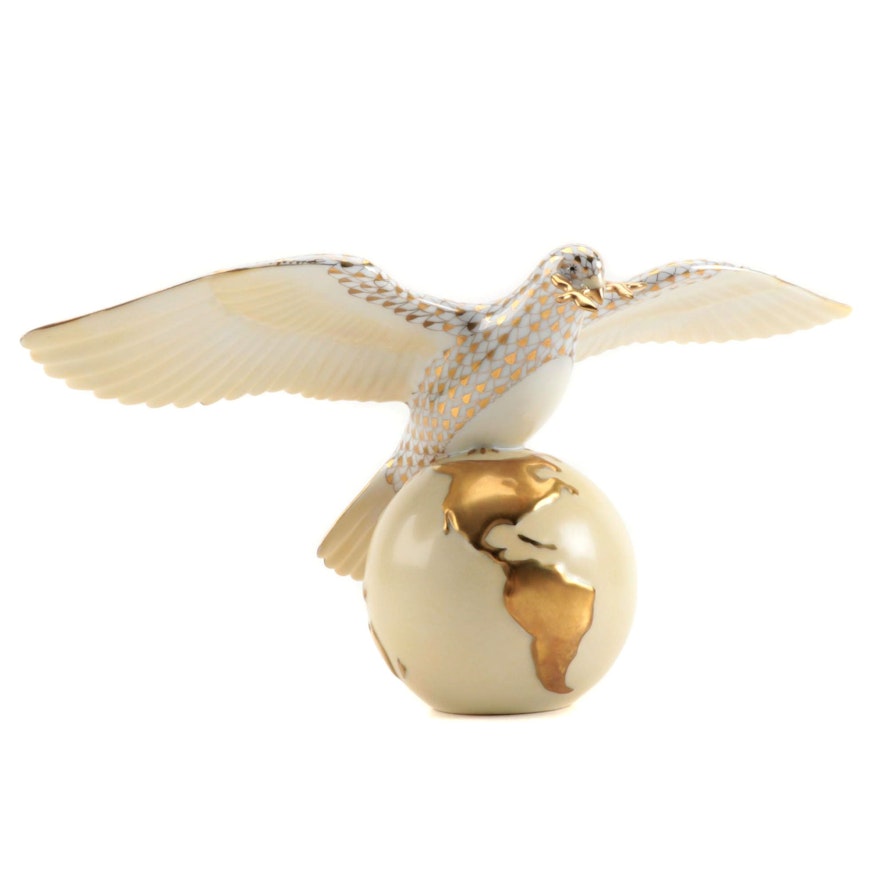 Herend Guild Kingdom Classic Limited Edition Peace Dove Figurine 2011 Ebth