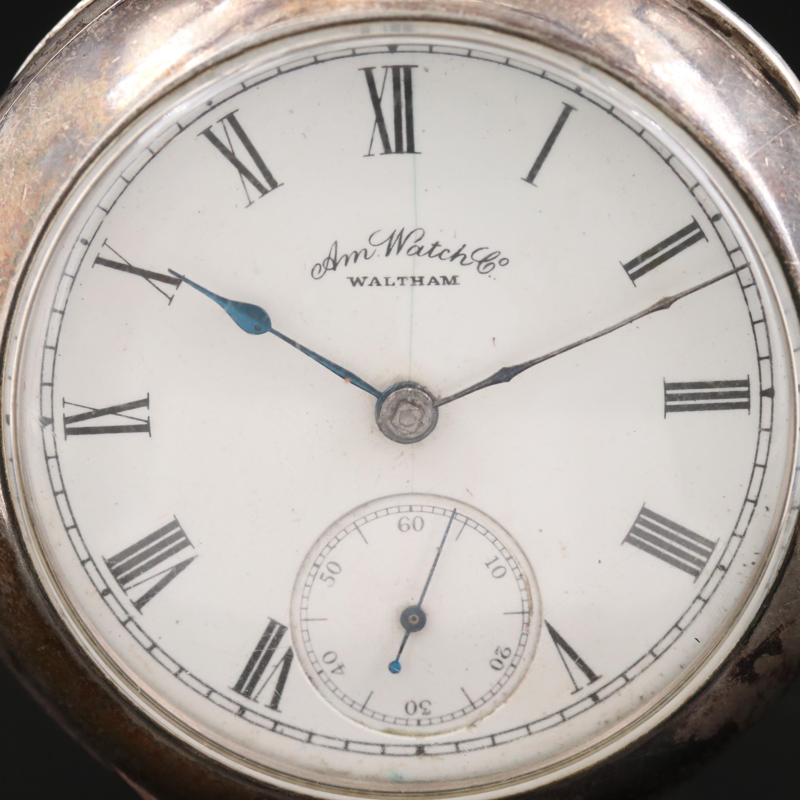 Antique Waltham American Watch Co. Coin Silver Pocket Watch, 1887 EBTH