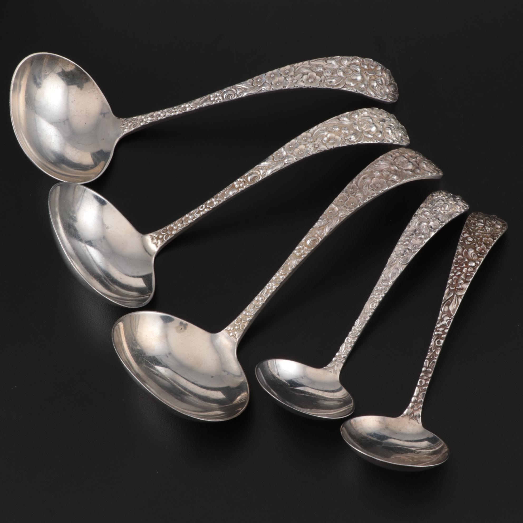 Stieff "Stieff Rose" Sterling Gravy and Cream Ladles, Early/Mid 20th Century EBTH