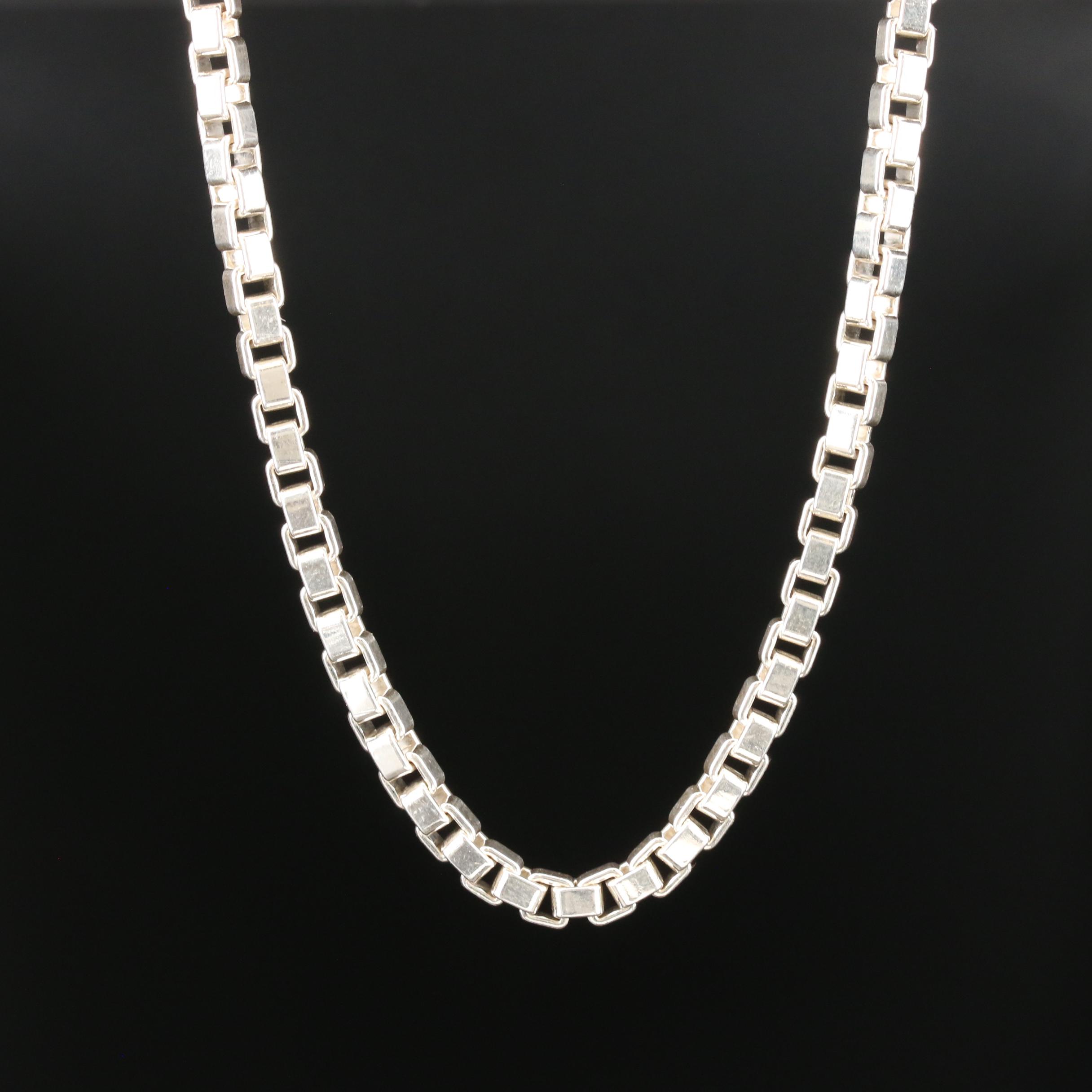 tiffany venetian box chain necklace