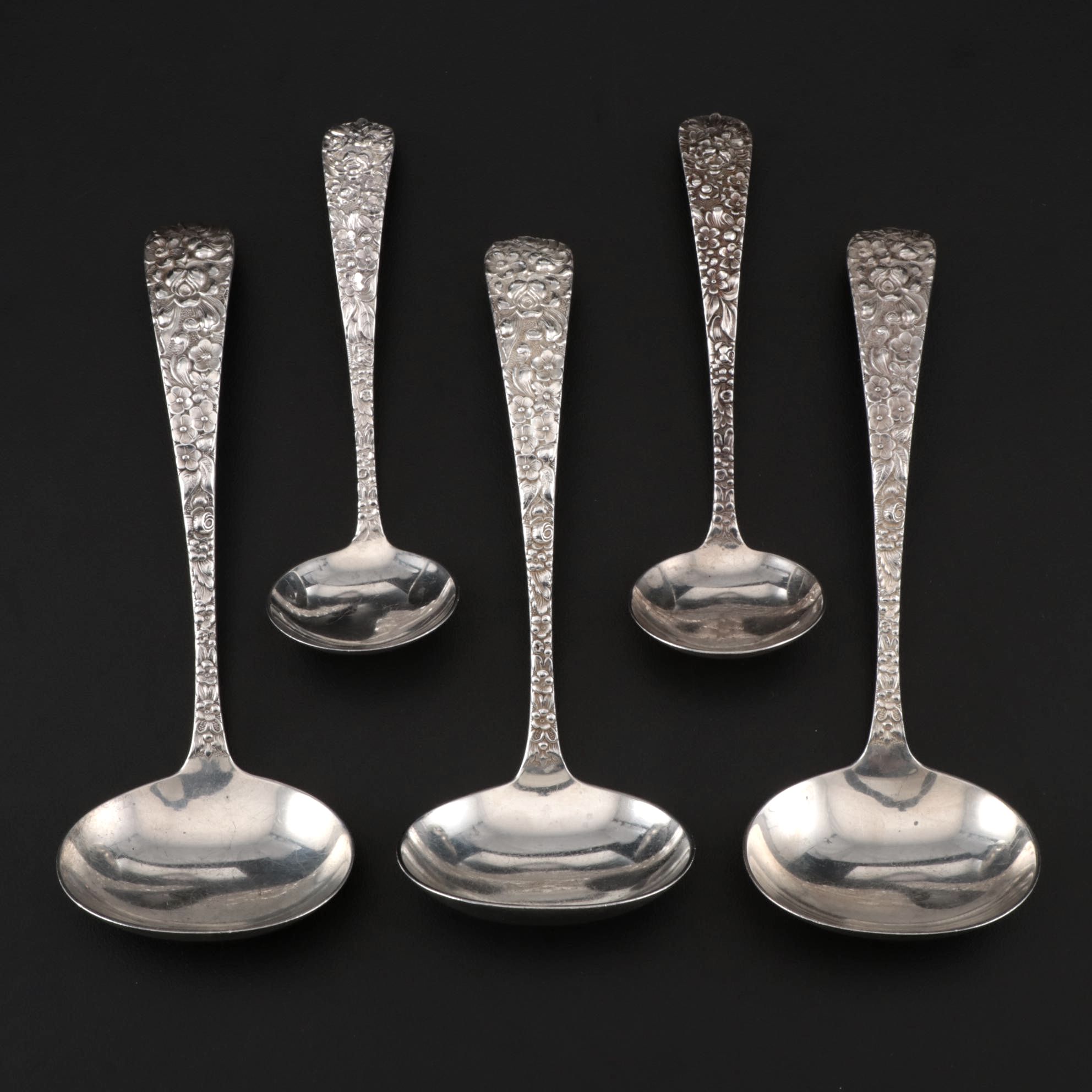 Stieff "Stieff Rose" Sterling Gravy and Cream Ladles, Early/Mid 20th Century EBTH