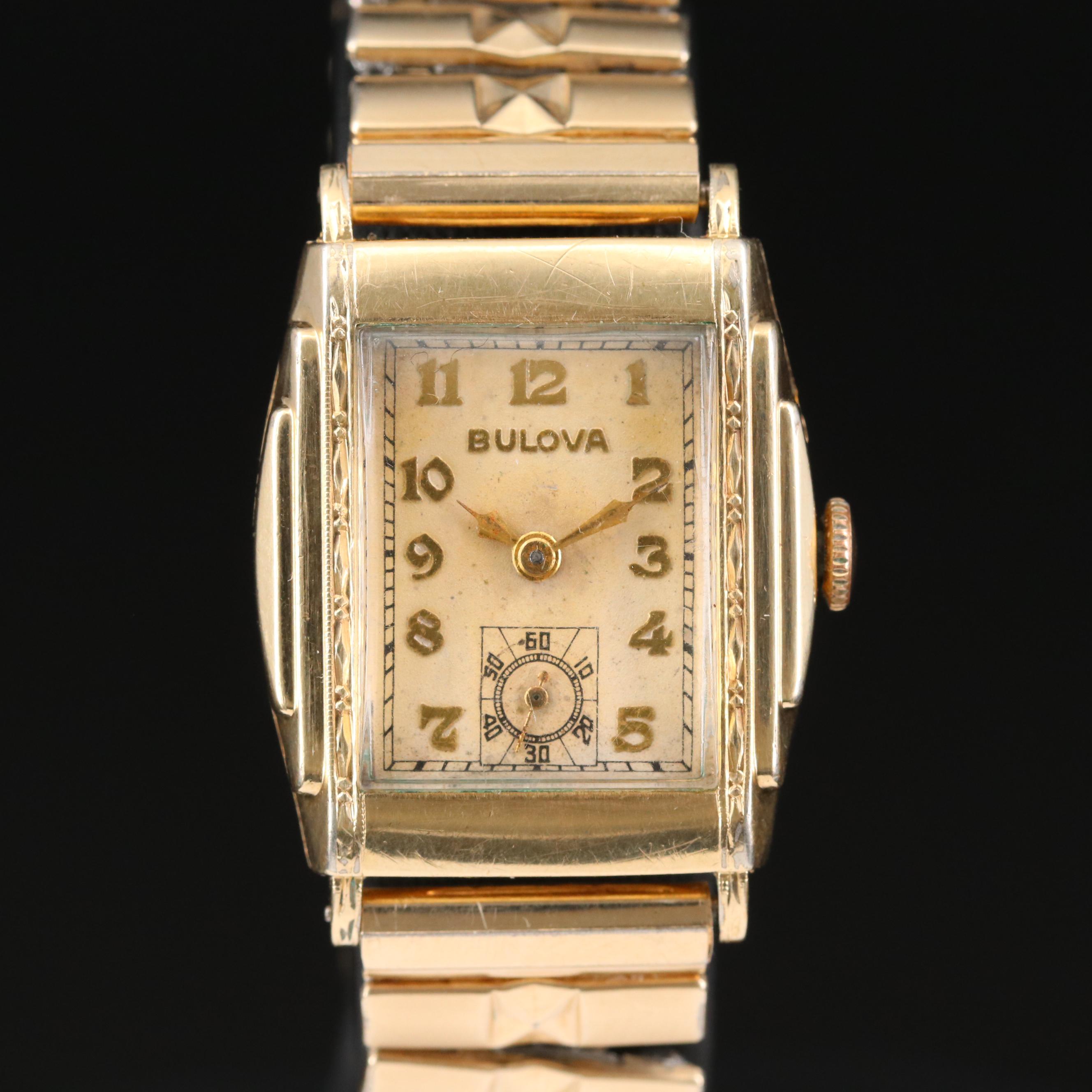 bulova watches gold plated
