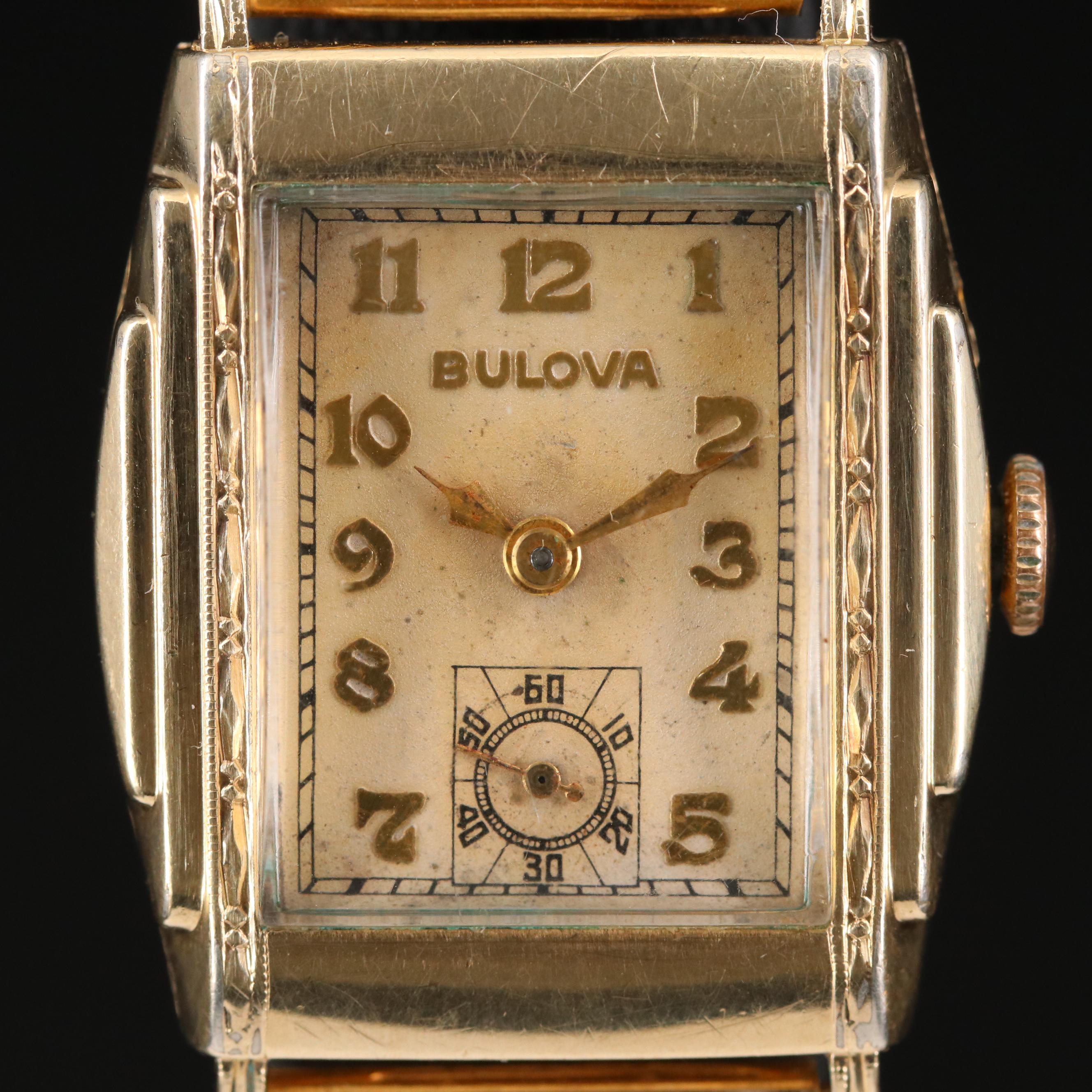 bulova watches gold plated