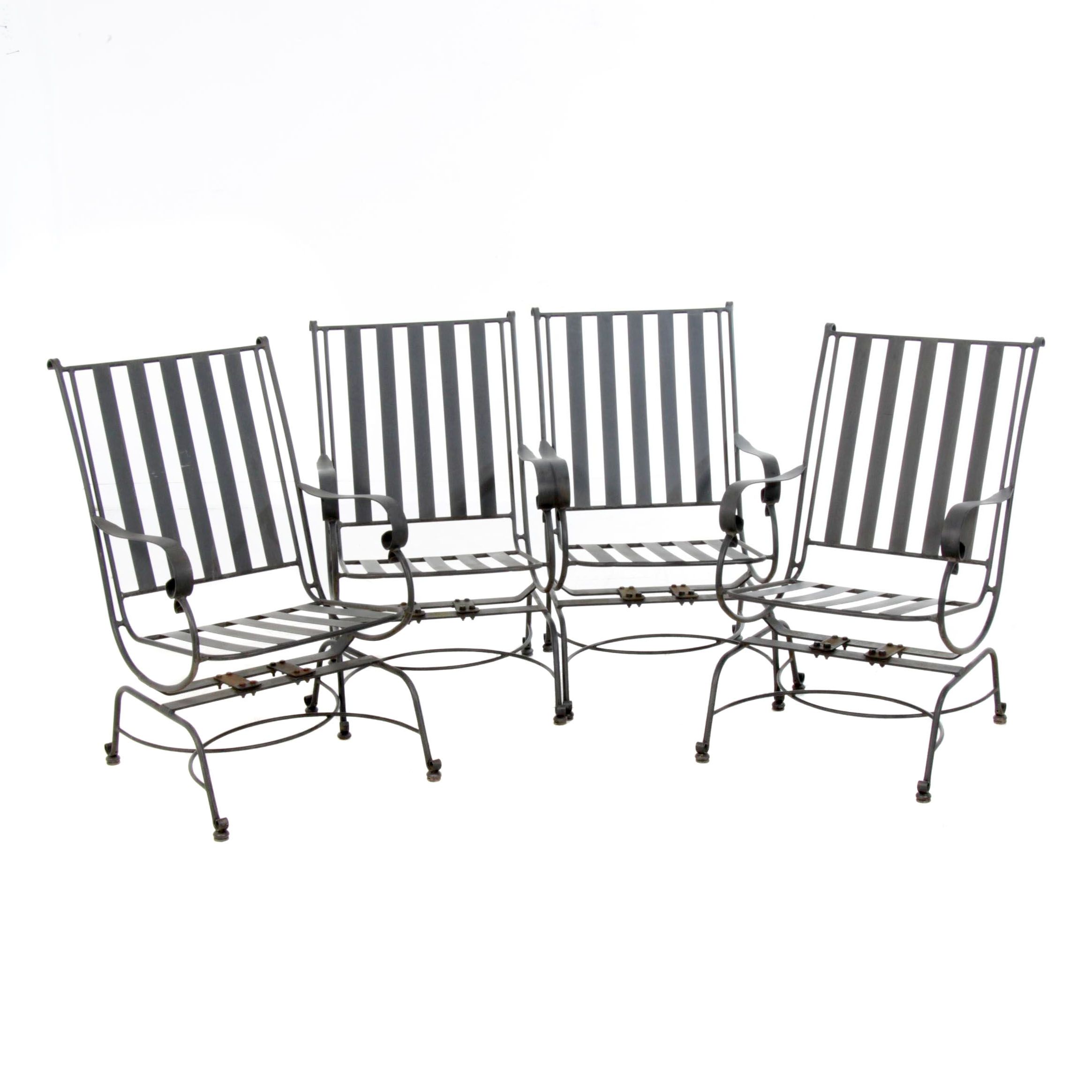 Painted Cast Iron Patio Rocking Chairs EBTH