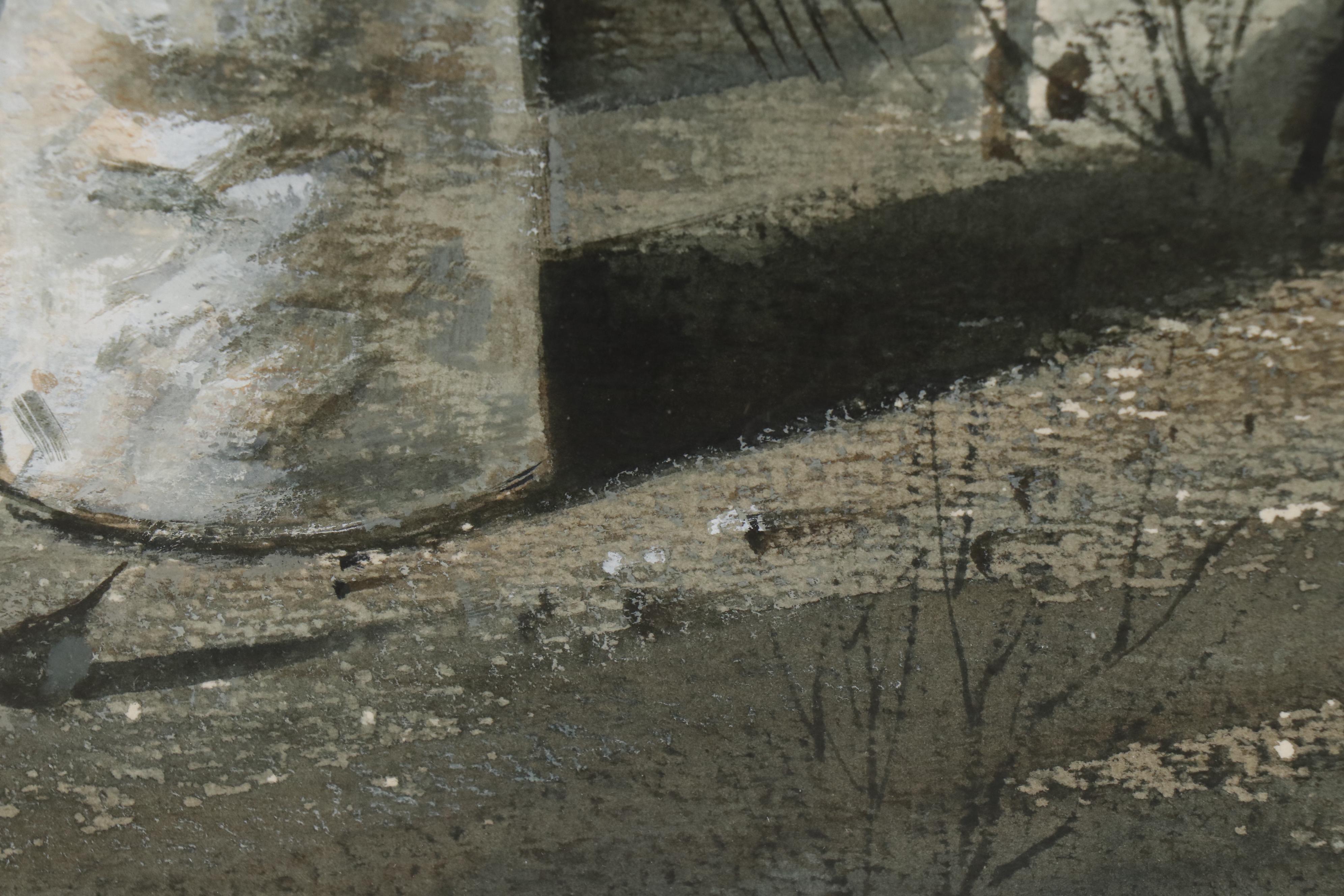 Bjorklund Watercolor Painting of Milk Can EBTH