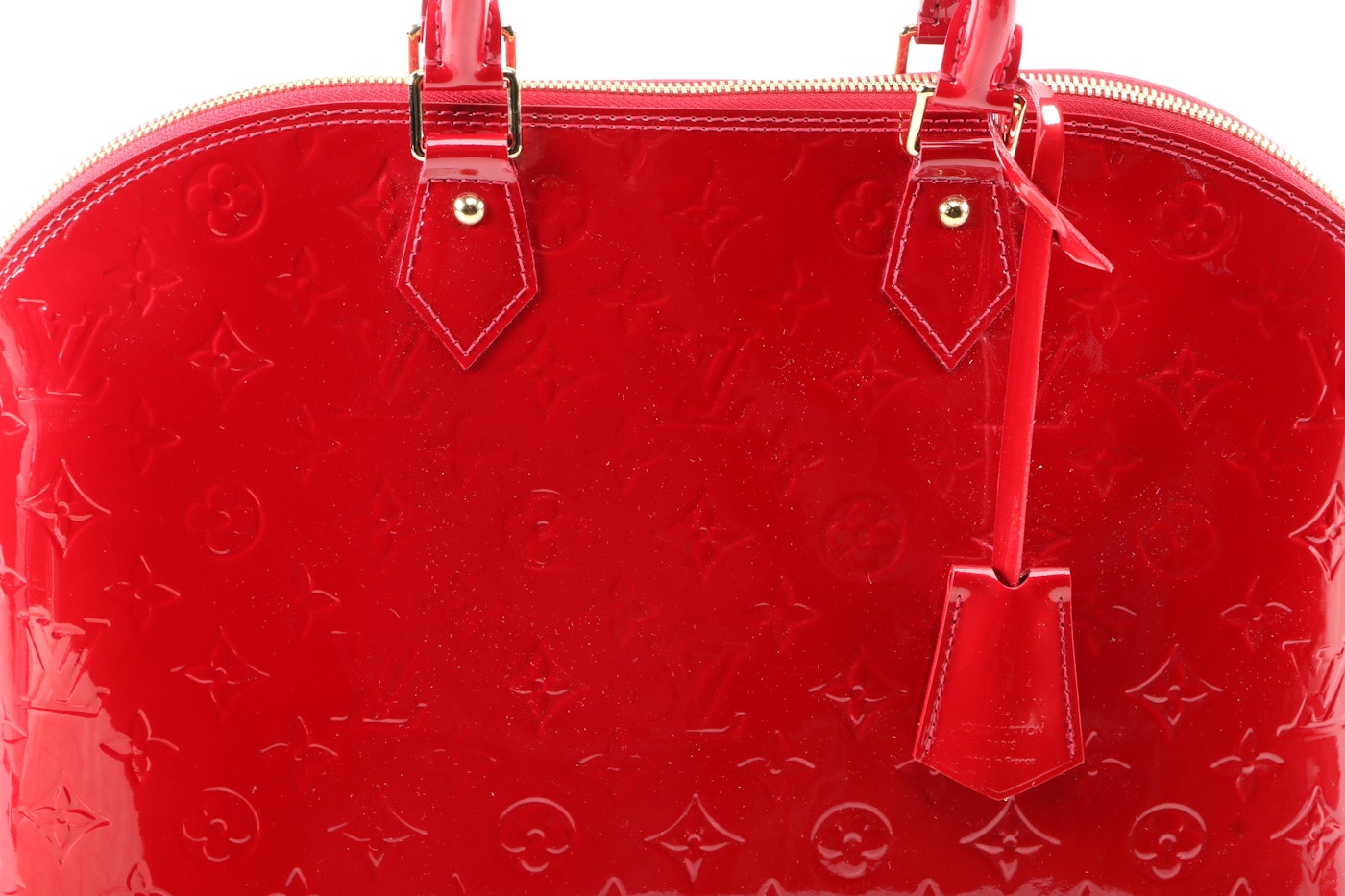 Louis Vuitton Alma GM Handbag in Pomme D’amour Monogram Vernis Leather | EBTH