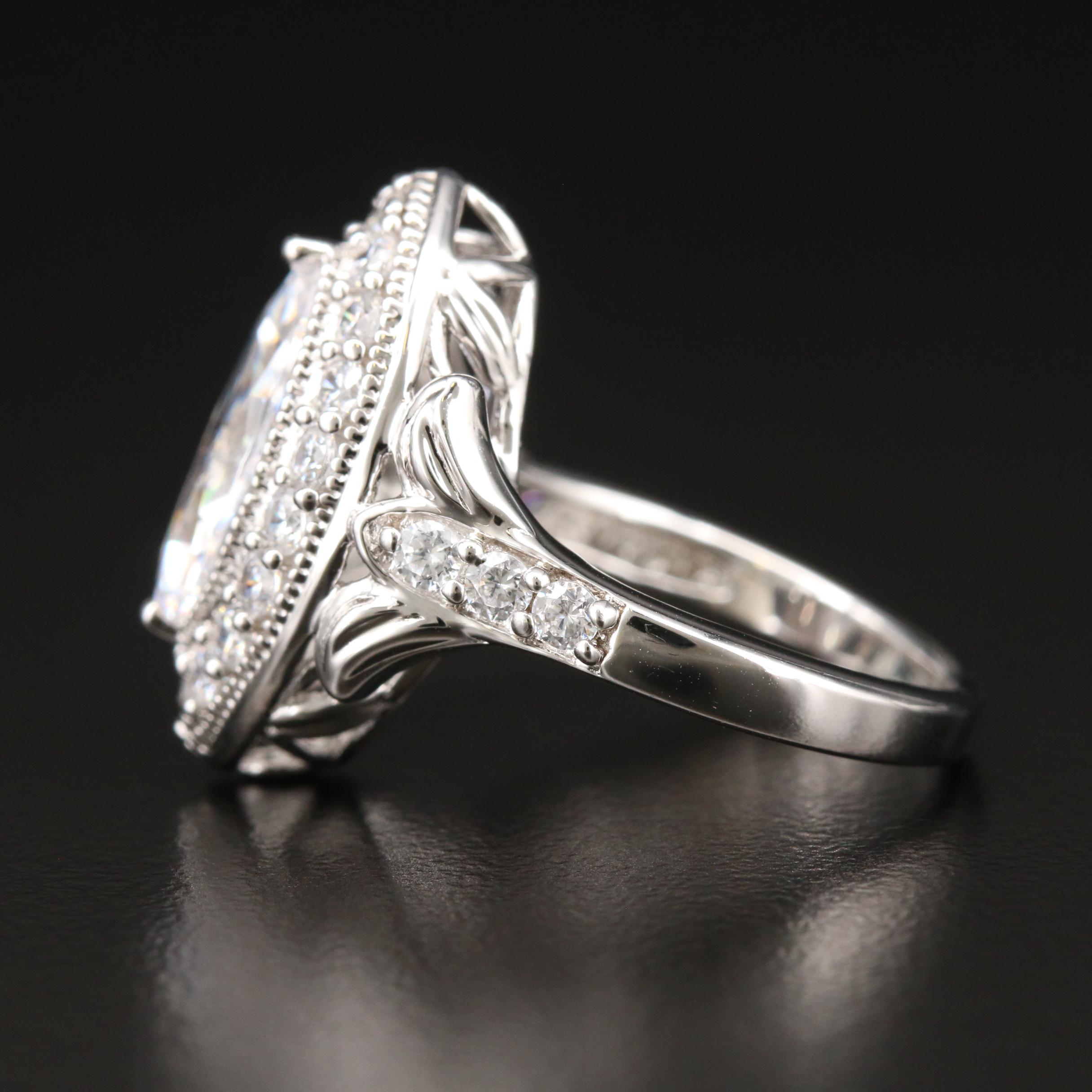 Sterling Silver Cubic Zirconia Ring | EBTH