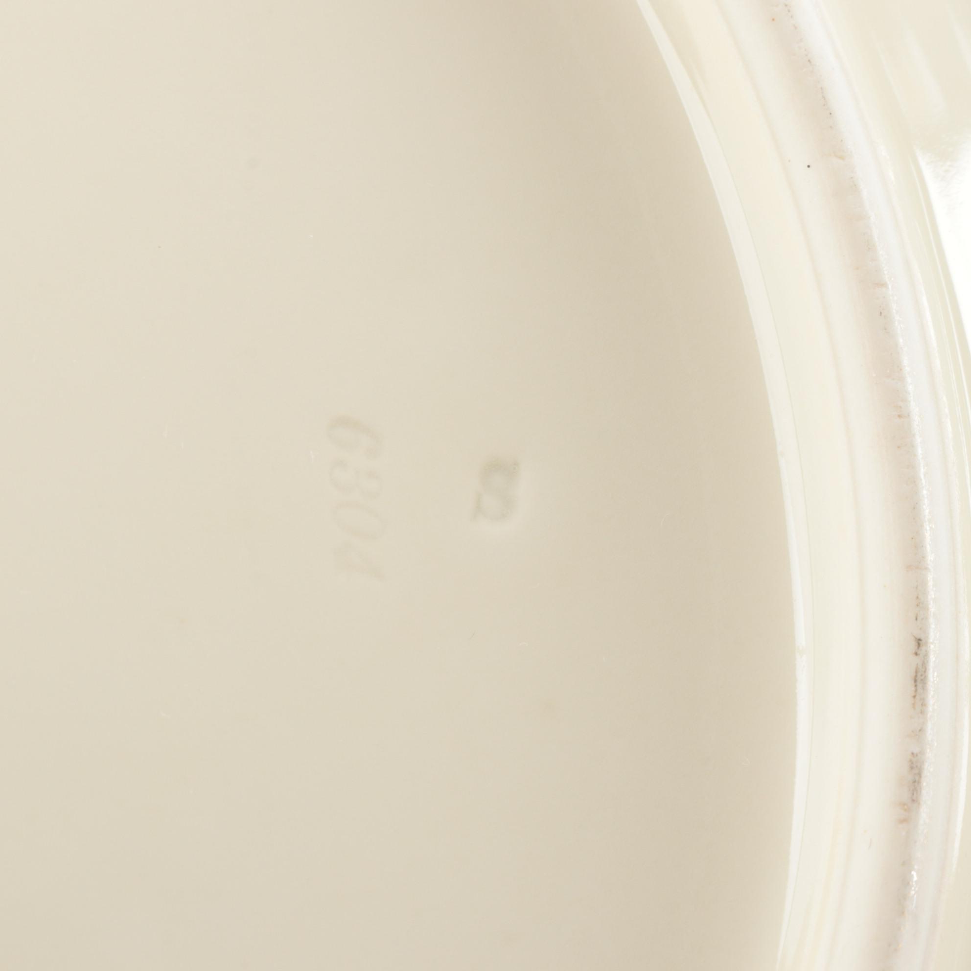 Heinrich & Co. Encrusted Ivory Porcelain Dinner Plates, Early to Mid