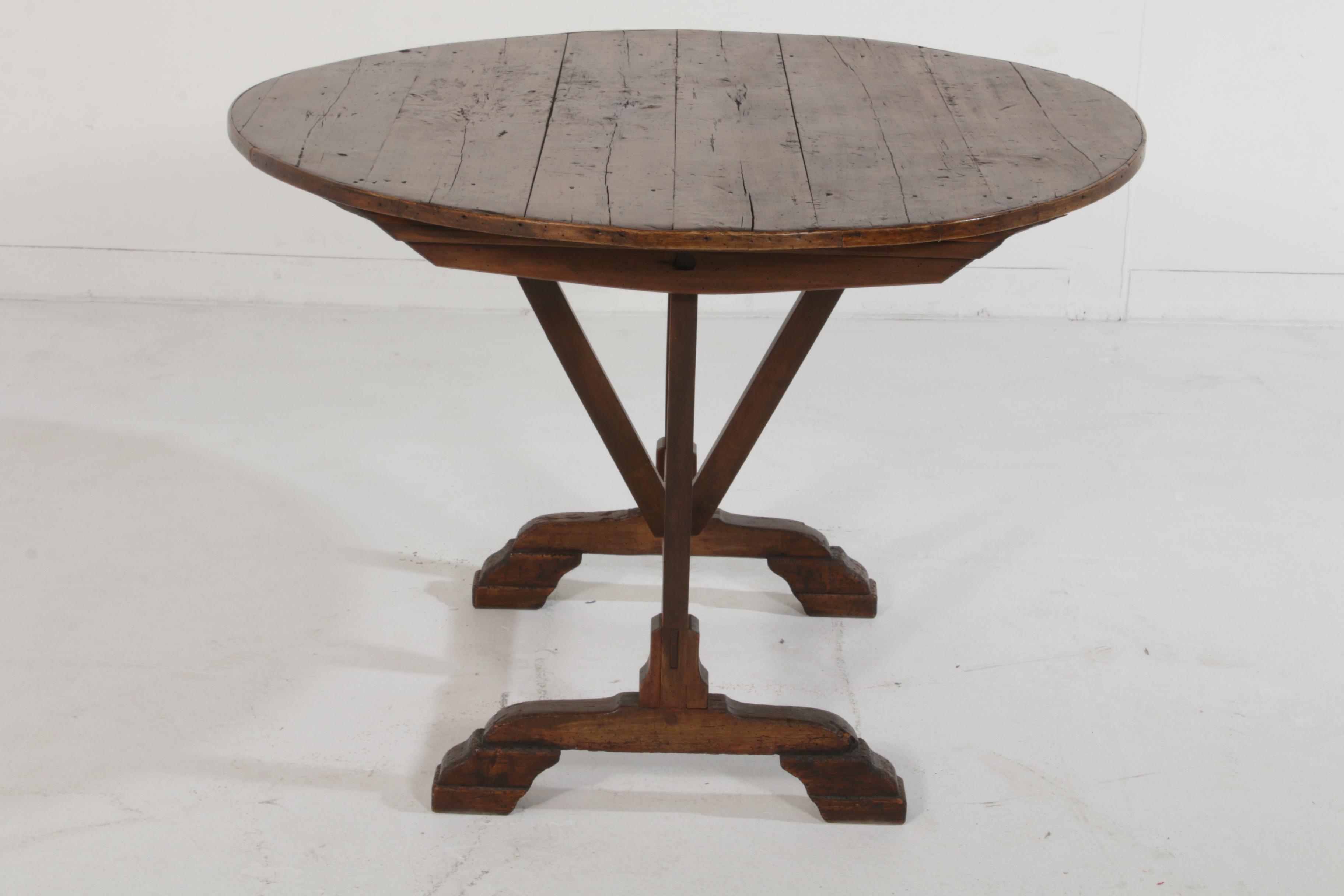 French Provincial Wine Tasting Table in Fruitwood, Last Quarter of the 19th C. EBTH