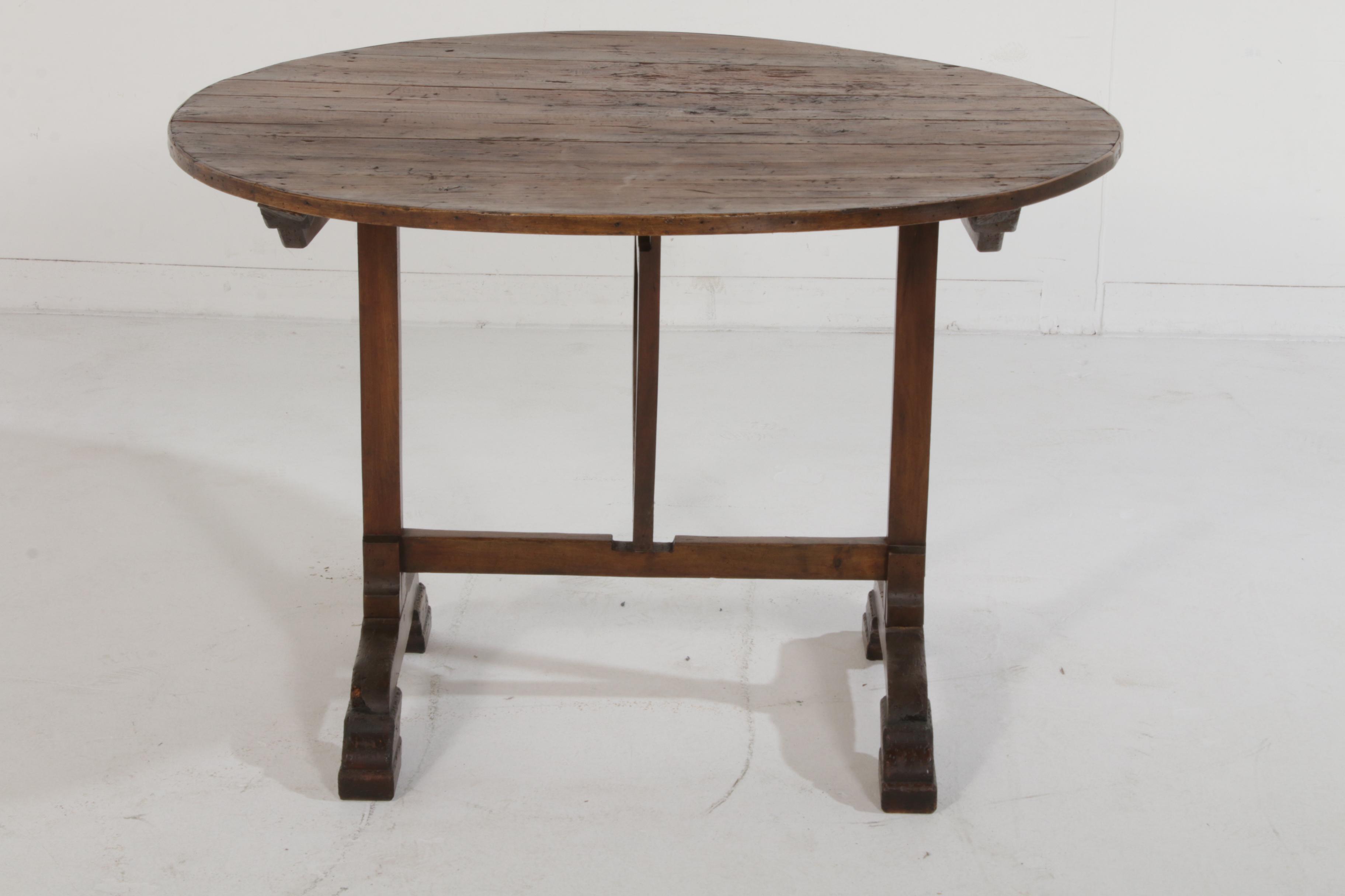 French Provincial Wine Tasting Table in Fruitwood, Last Quarter of the 19th C. EBTH