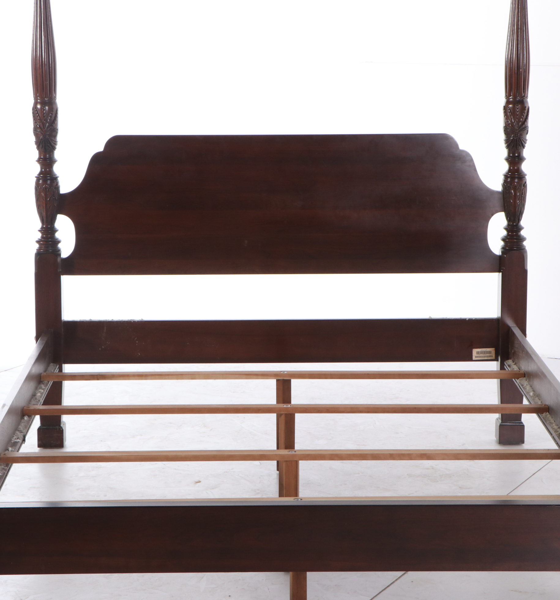 Ethan Allen RiceCarved Cherry Bed with Canopy in Queen Size EBTH