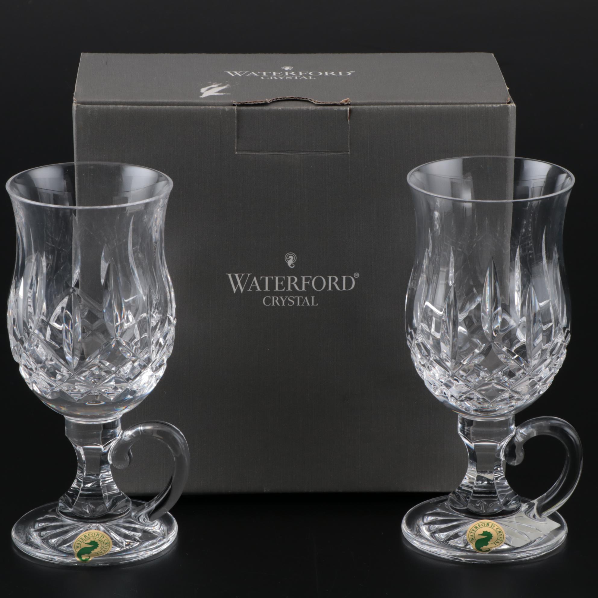 Waterford "Lismore Irish Coffee" Crystal Mugs EBTH
