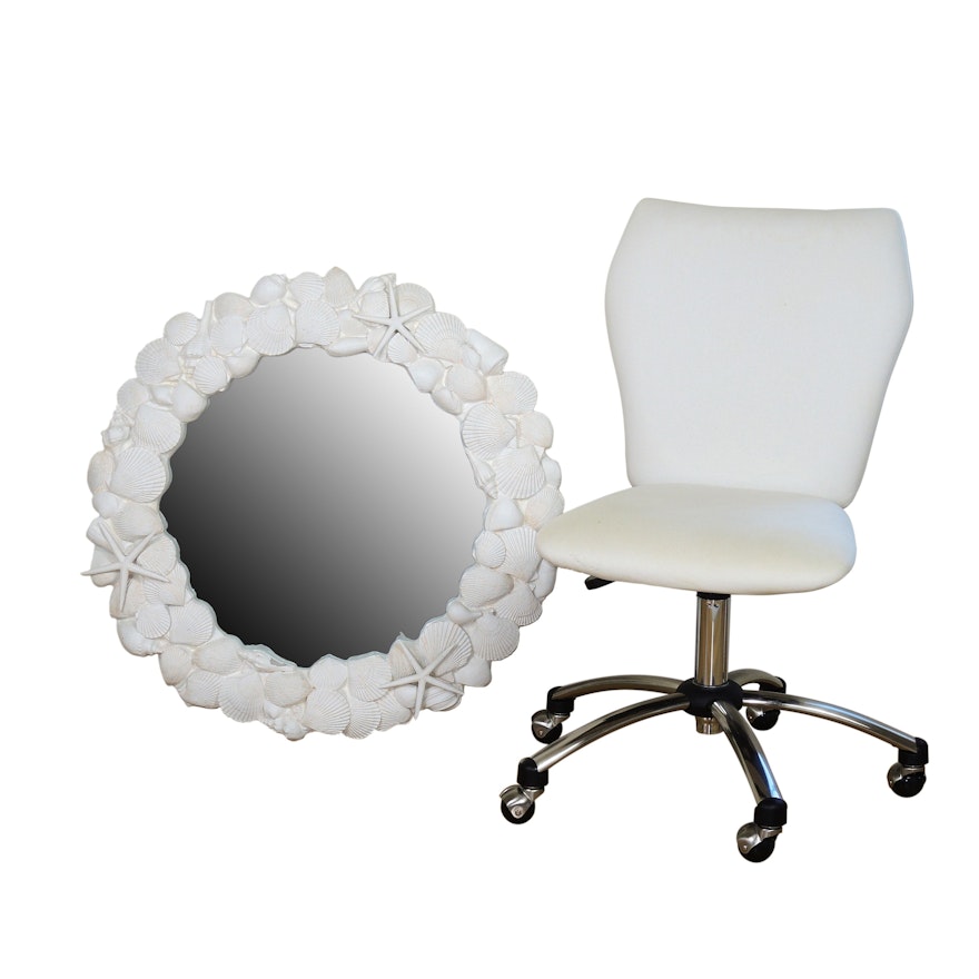 Pottery Barn Teen Wall Mirror And Desk Chair Ebth