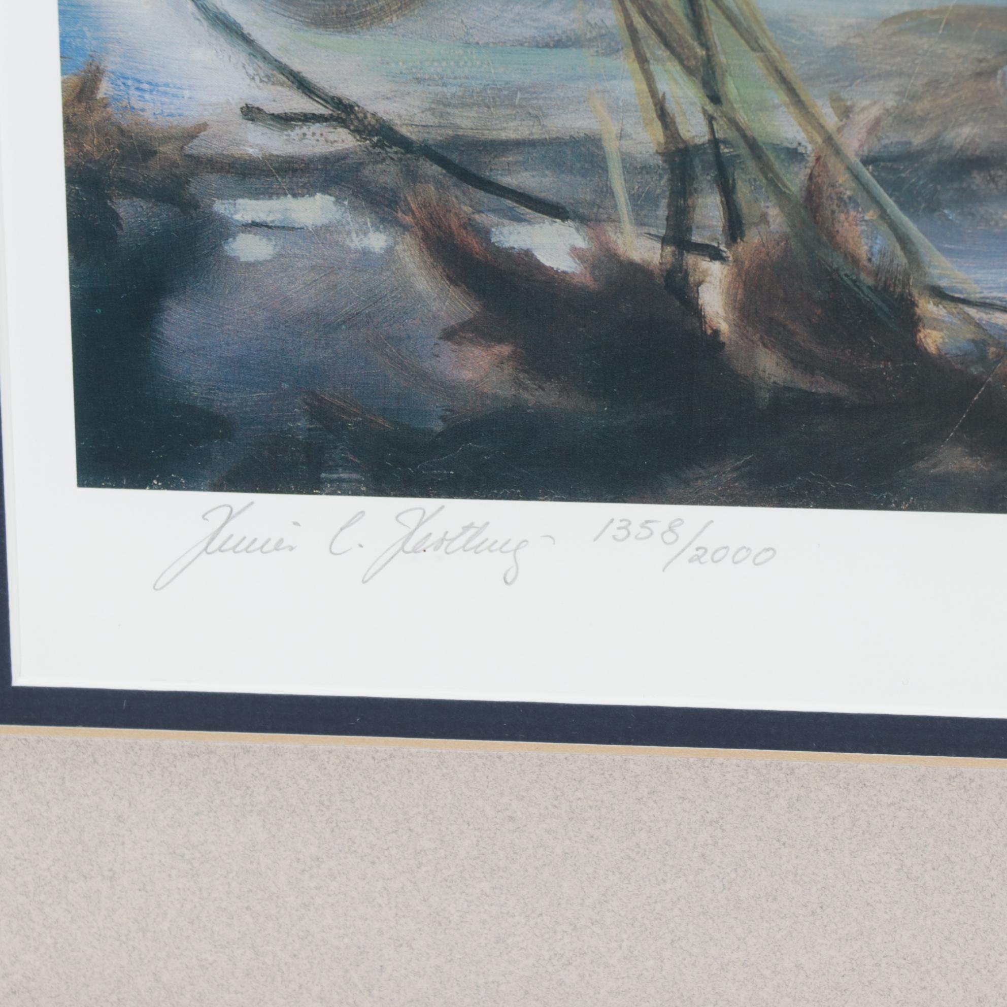 Heiner C. Hertling Offset Lithograph "A Pintail Mirage," Late 20th