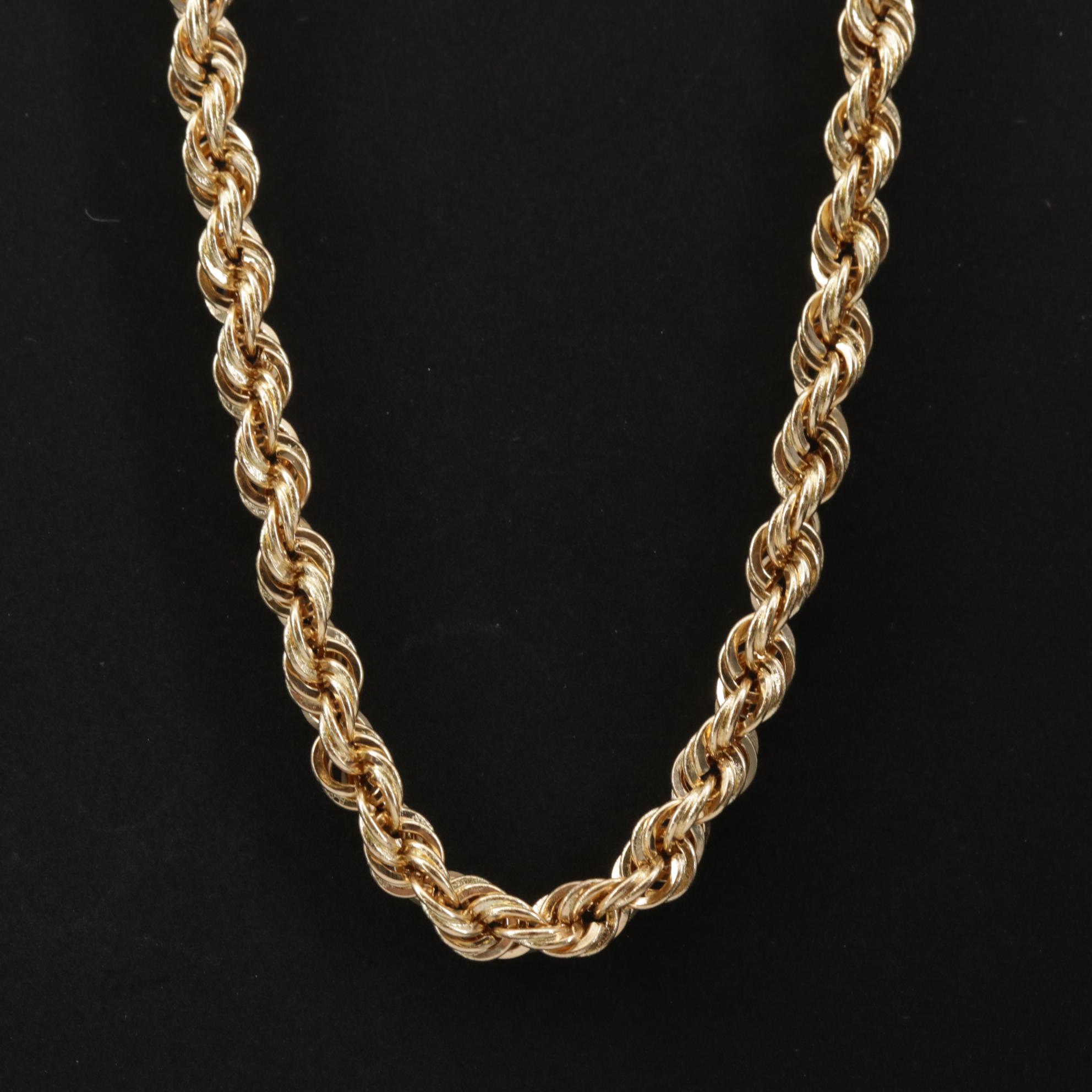 18K Yellow Gold French Rope Chain EBTH
