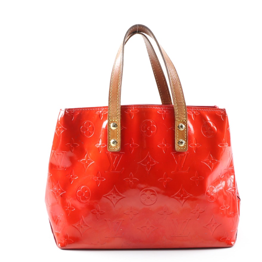 Louis Vuitton Reade PM Tote in Red Monogram Vernis and Leather | EBTH