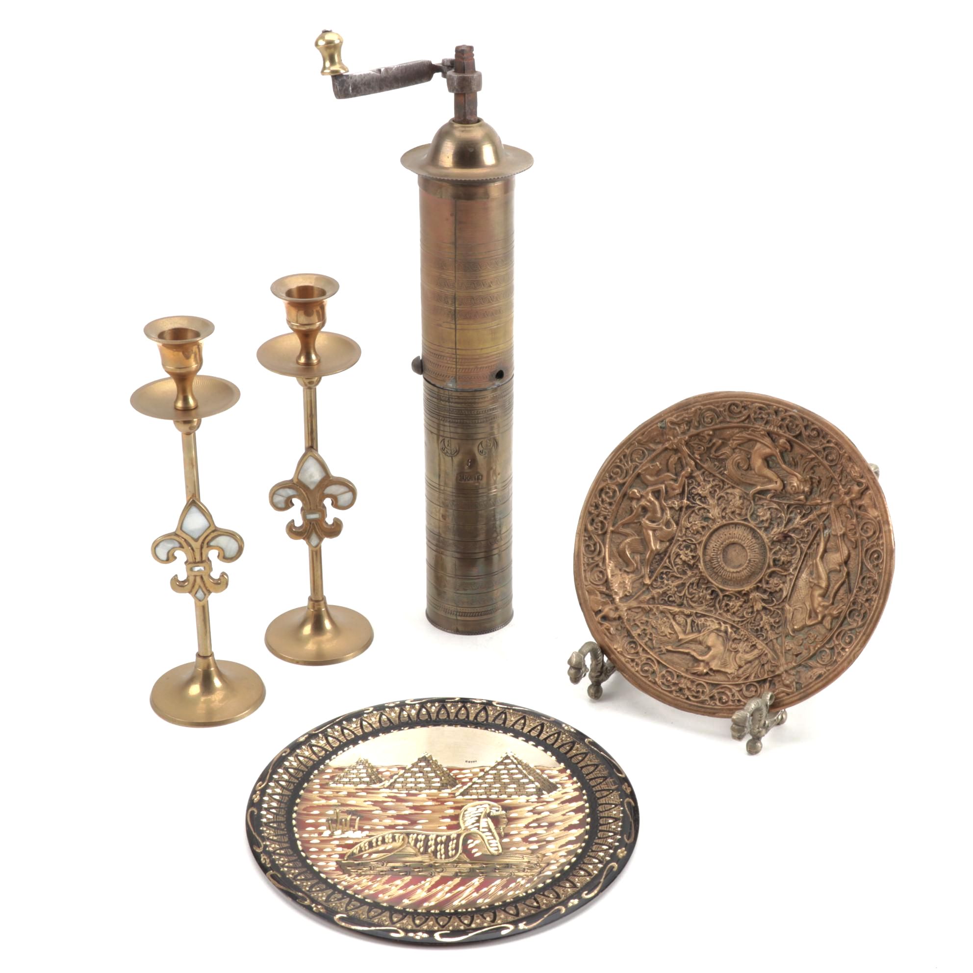 Decorative Plates Candle Holders With A Spice Grinder Ebth