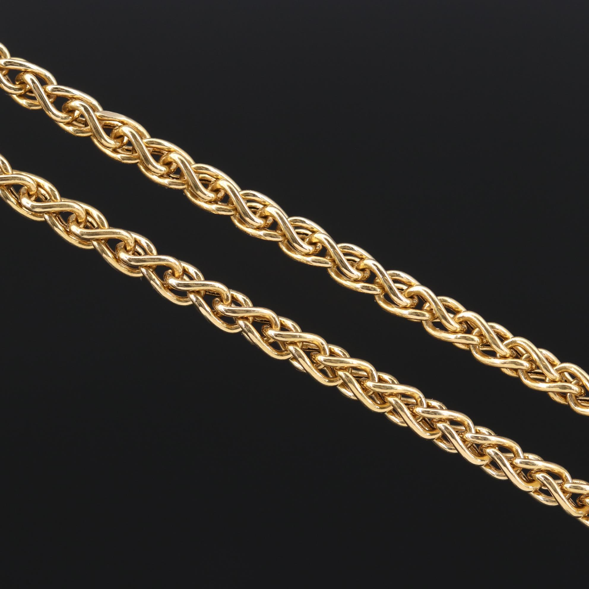18K Yellow Gold Wheat Link Chain EBTH