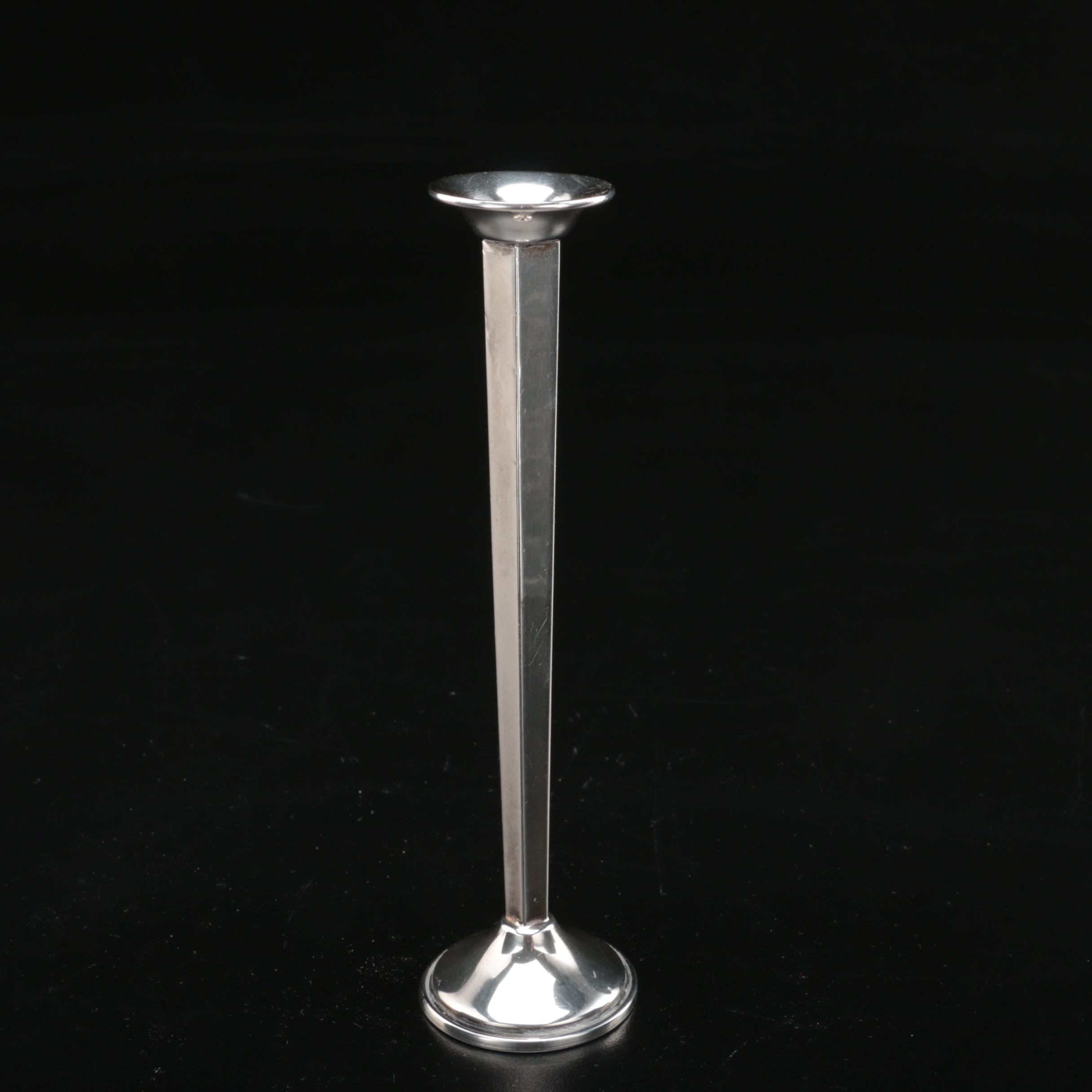 Cartier Art Deco Sterling Silver Bud Vase Ebth