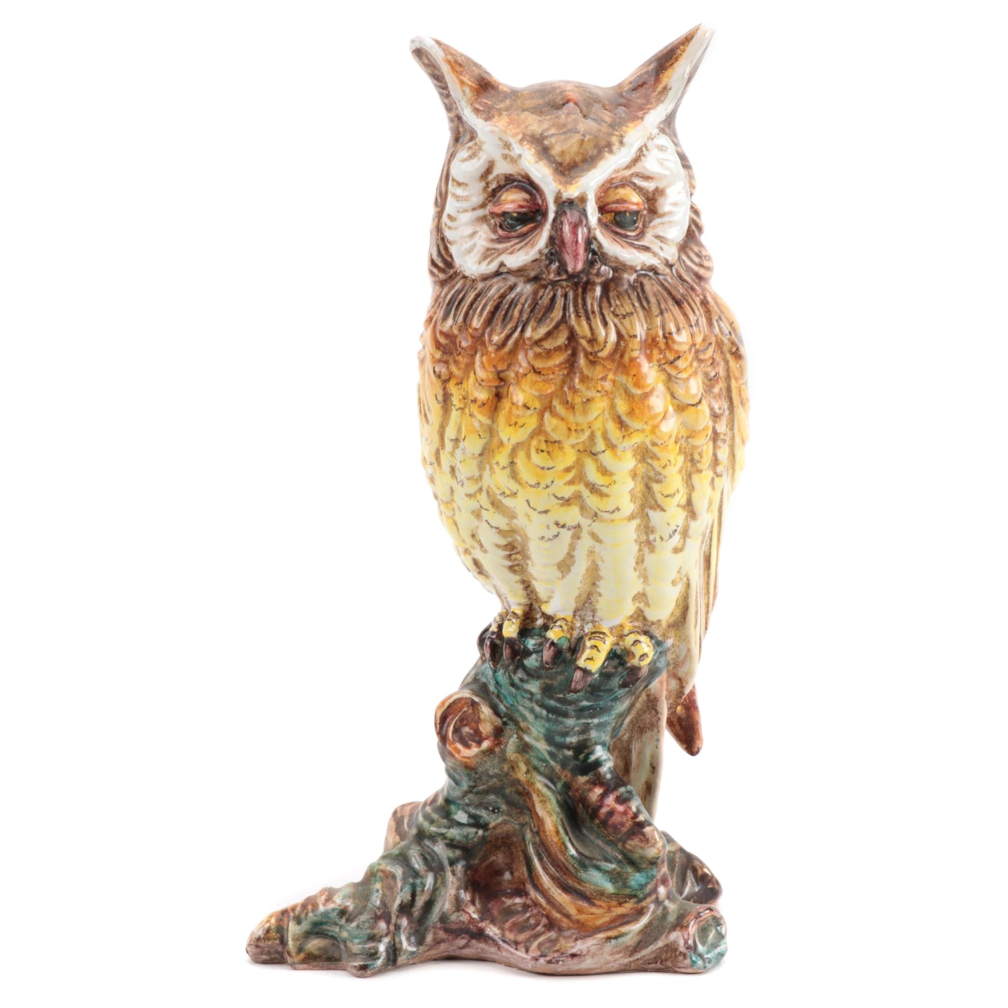 Italian Ceramic Owl Figurine, Mid to Late 20th Century EBTH