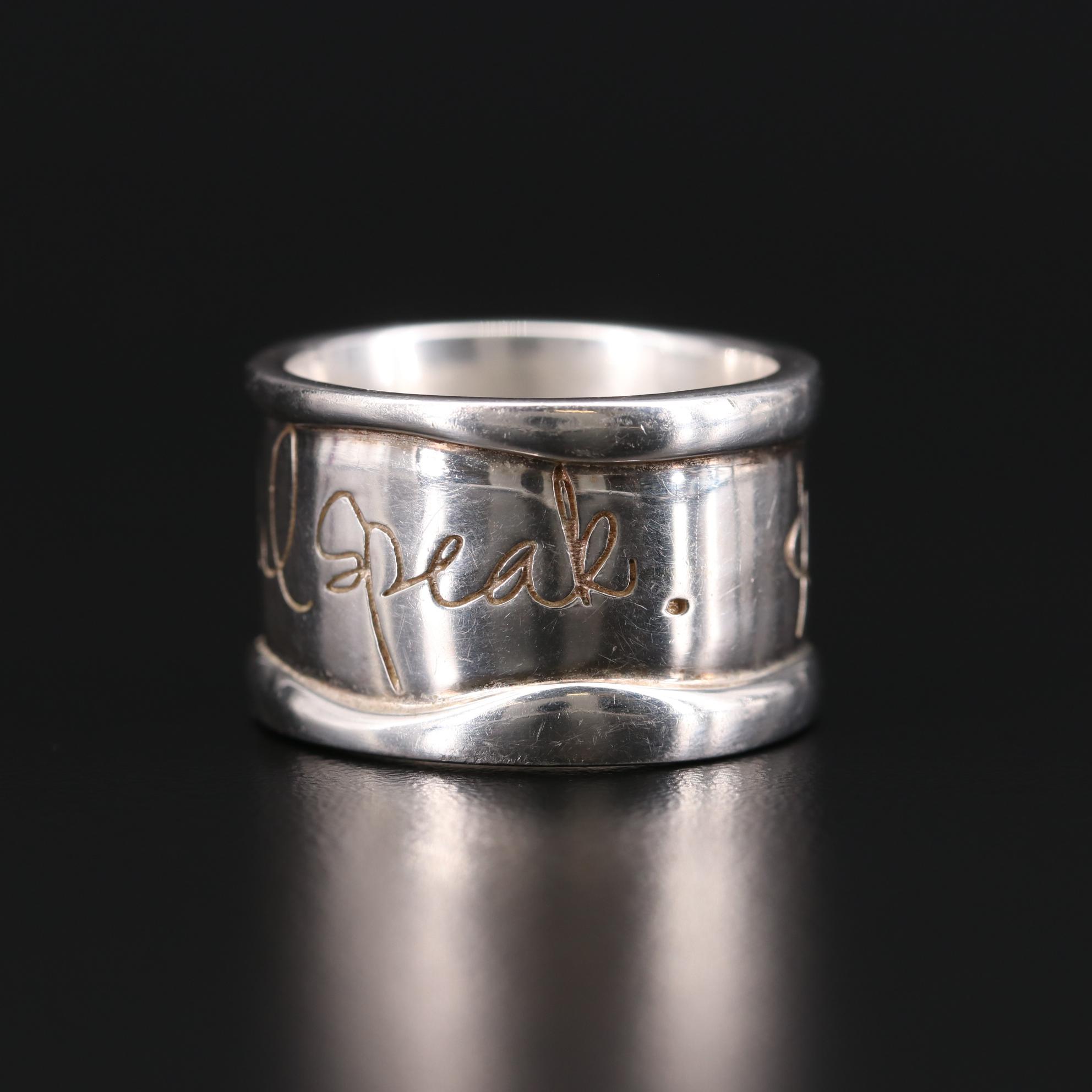 Shawn Killinger Sterling Silver "Hear My Soul Speak" Ring EBTH