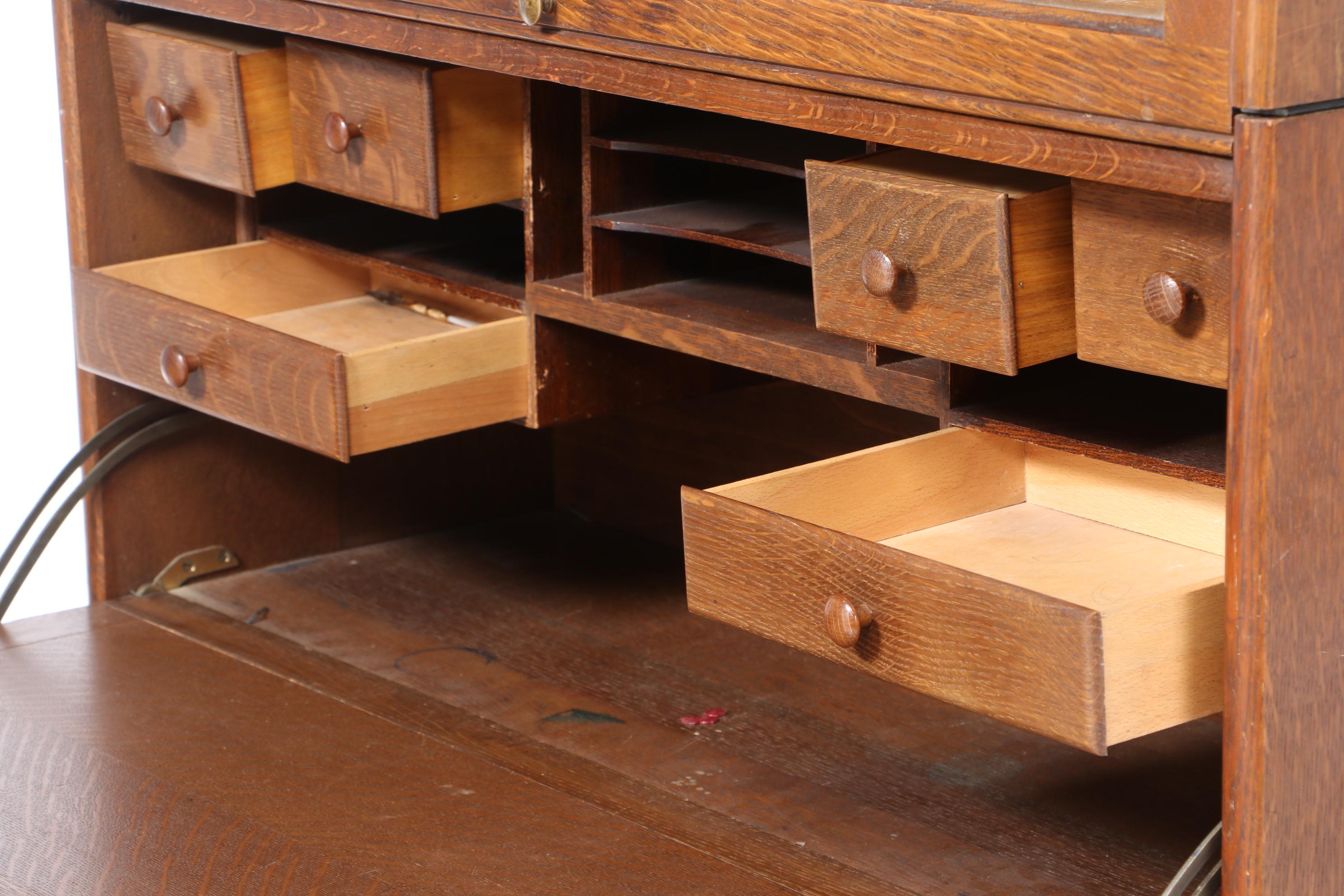 The Gunn Furniture Co. Oak FourStack Barrister's Secretary Bookcase EBTH