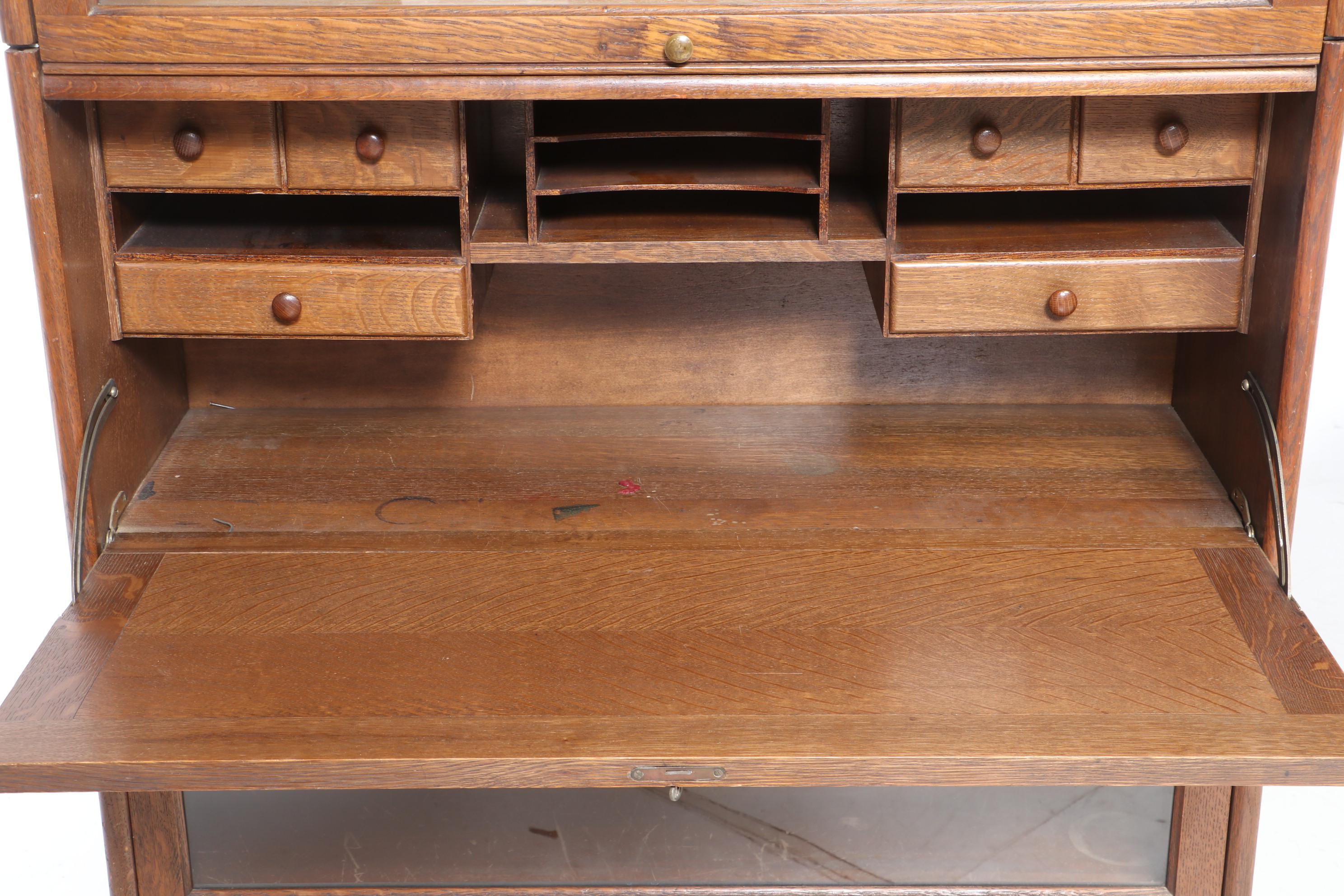The Gunn Furniture Co. Oak FourStack Barrister's Secretary Bookcase EBTH