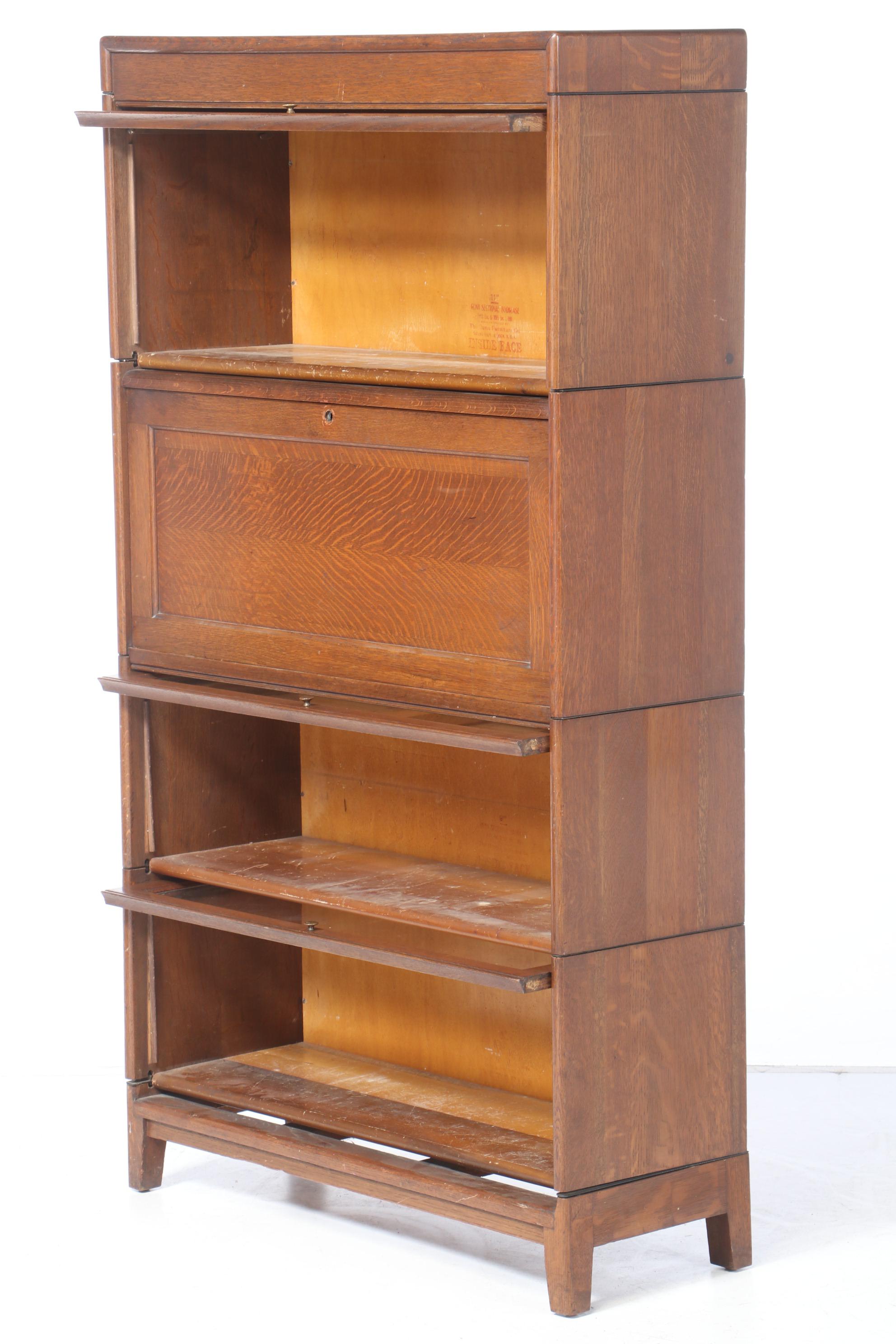 The Gunn Furniture Co. Oak FourStack Barrister's Secretary Bookcase EBTH