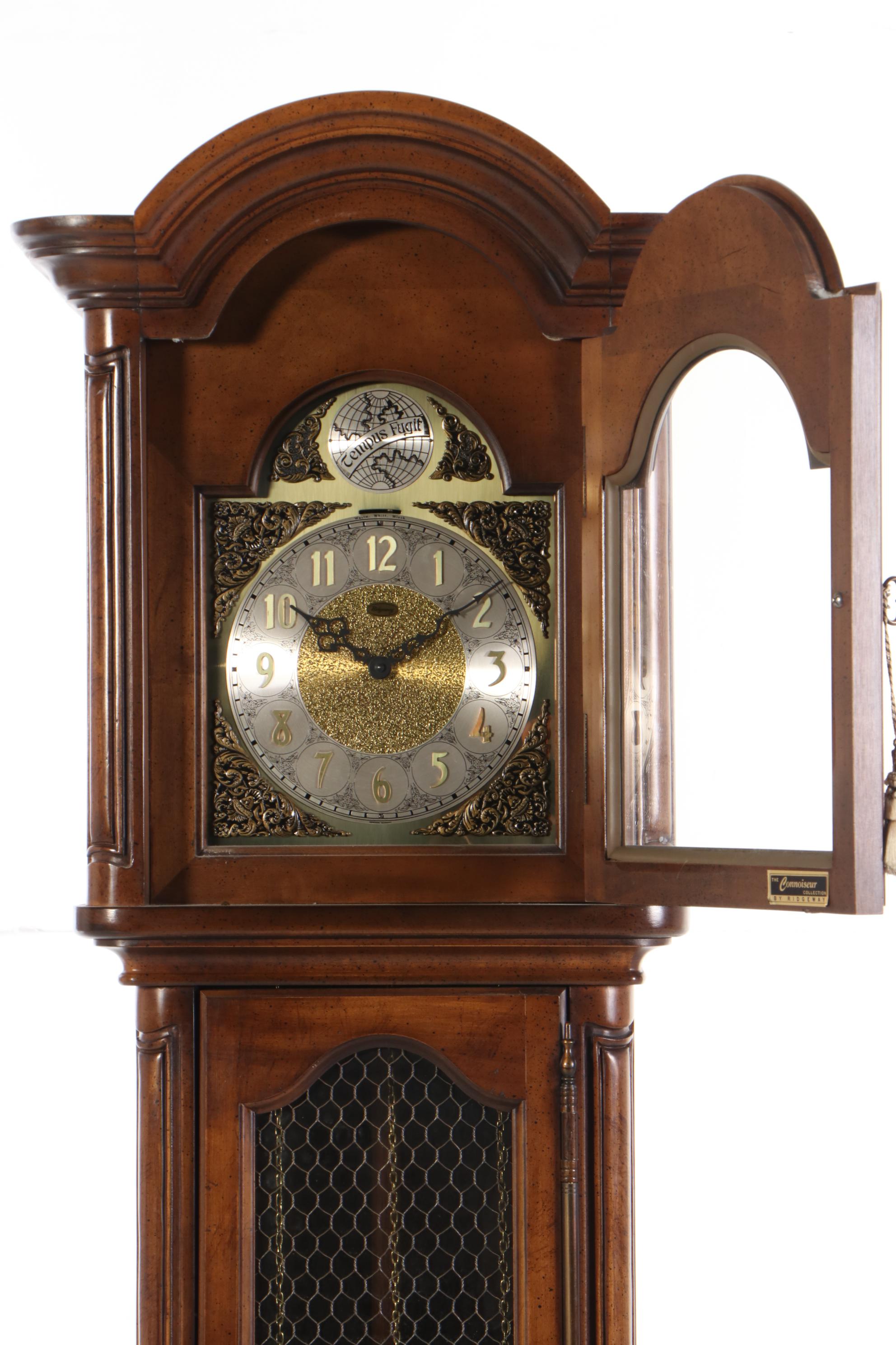 Ridgeway Oak Grandfather Clock with Chimes, Mid to Late 20th Century EBTH