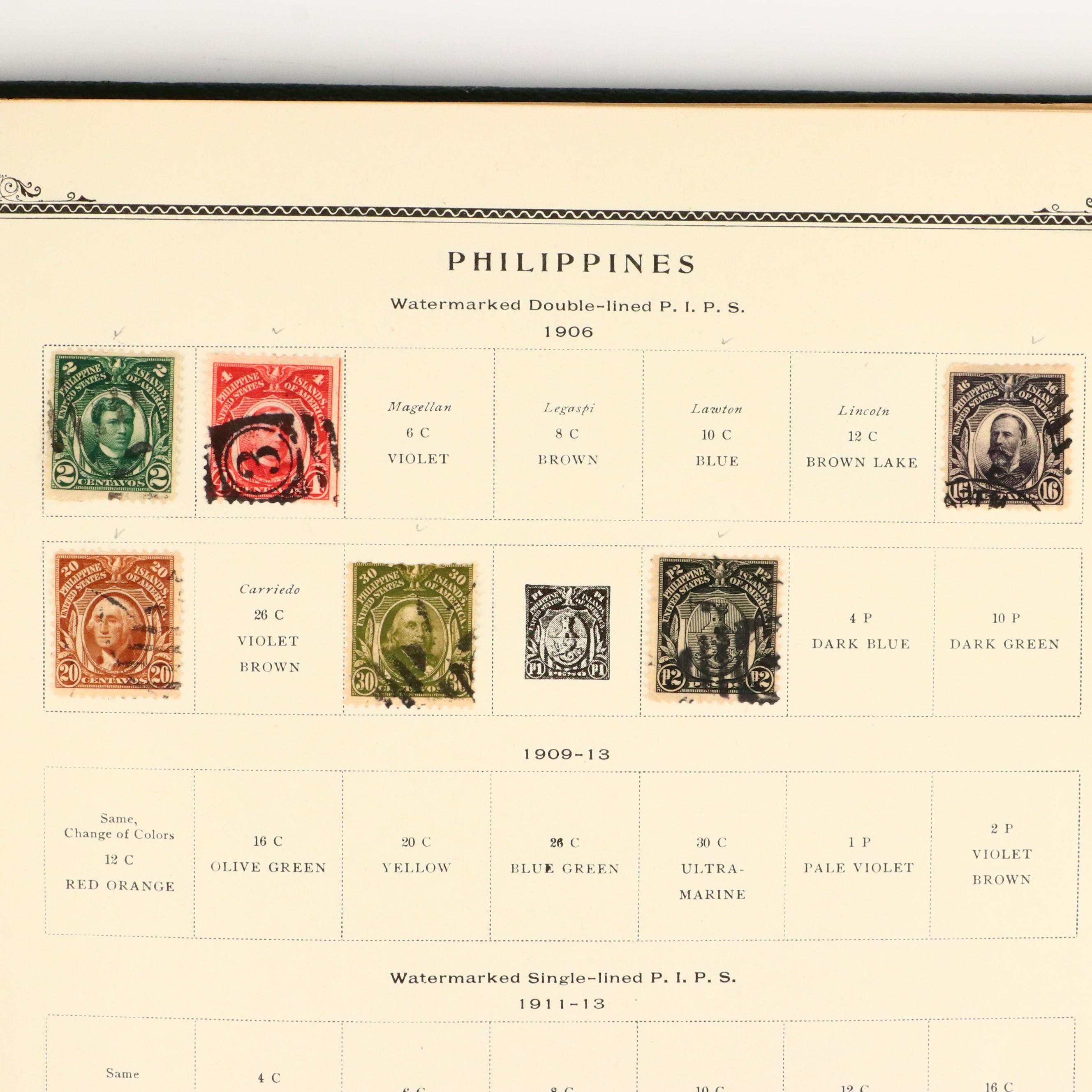 Album of Antique to Vintage Postage Stamps From the Philippines and