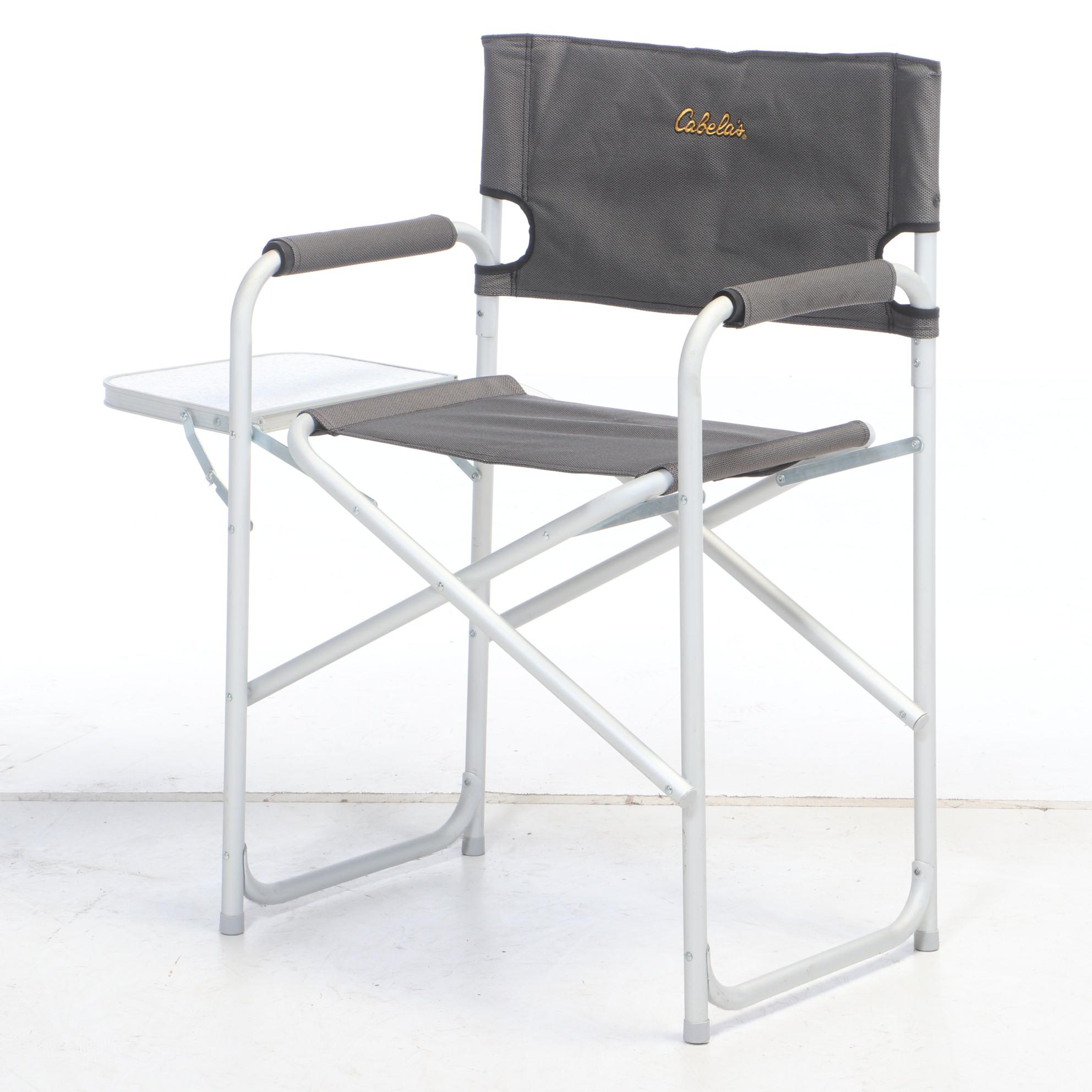 Cabela's Canvas and Aluminum Folding Camping Chairs with Folding Side