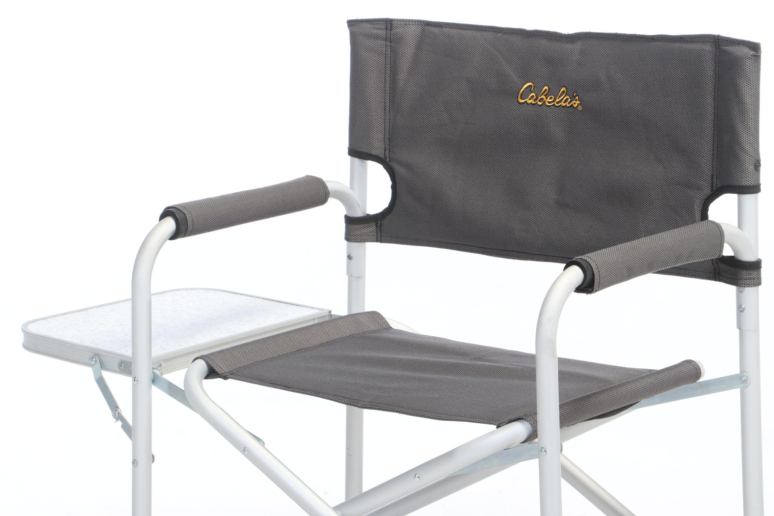 Cabela's Canvas and Aluminum Folding Camping Chairs with Folding Side