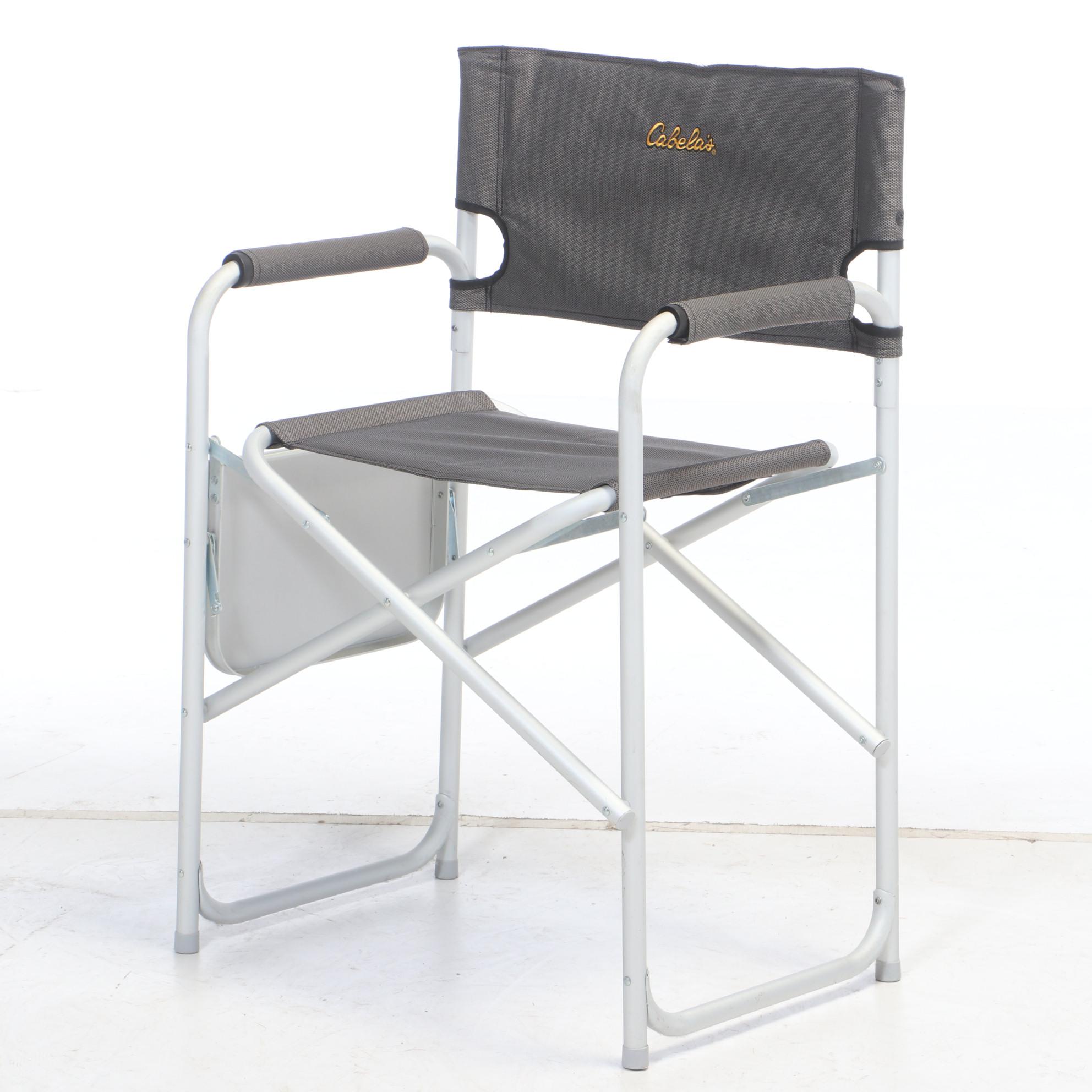 Cabela's Canvas and Aluminum Folding Camping Chairs with Folding Side