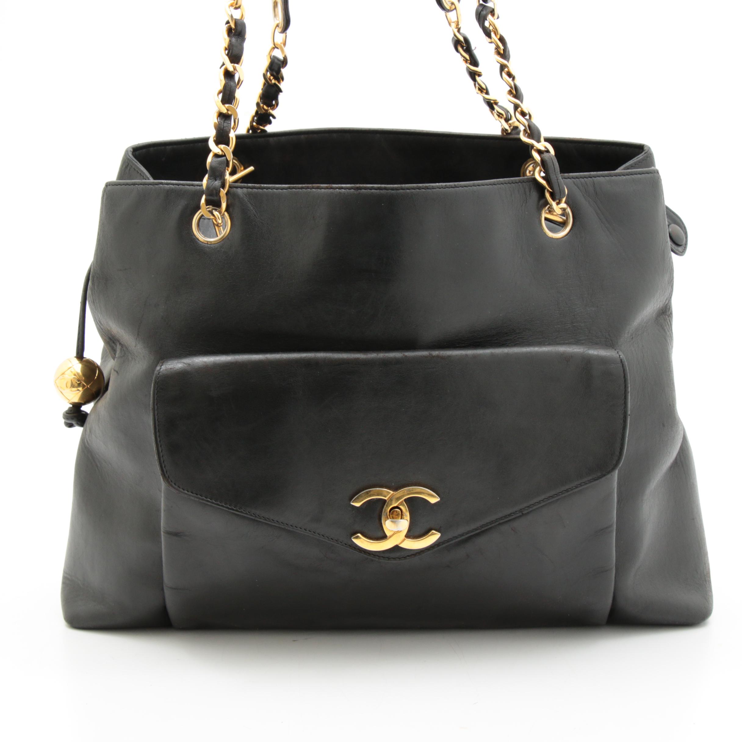 Chanel Black Handbag Chain Strap