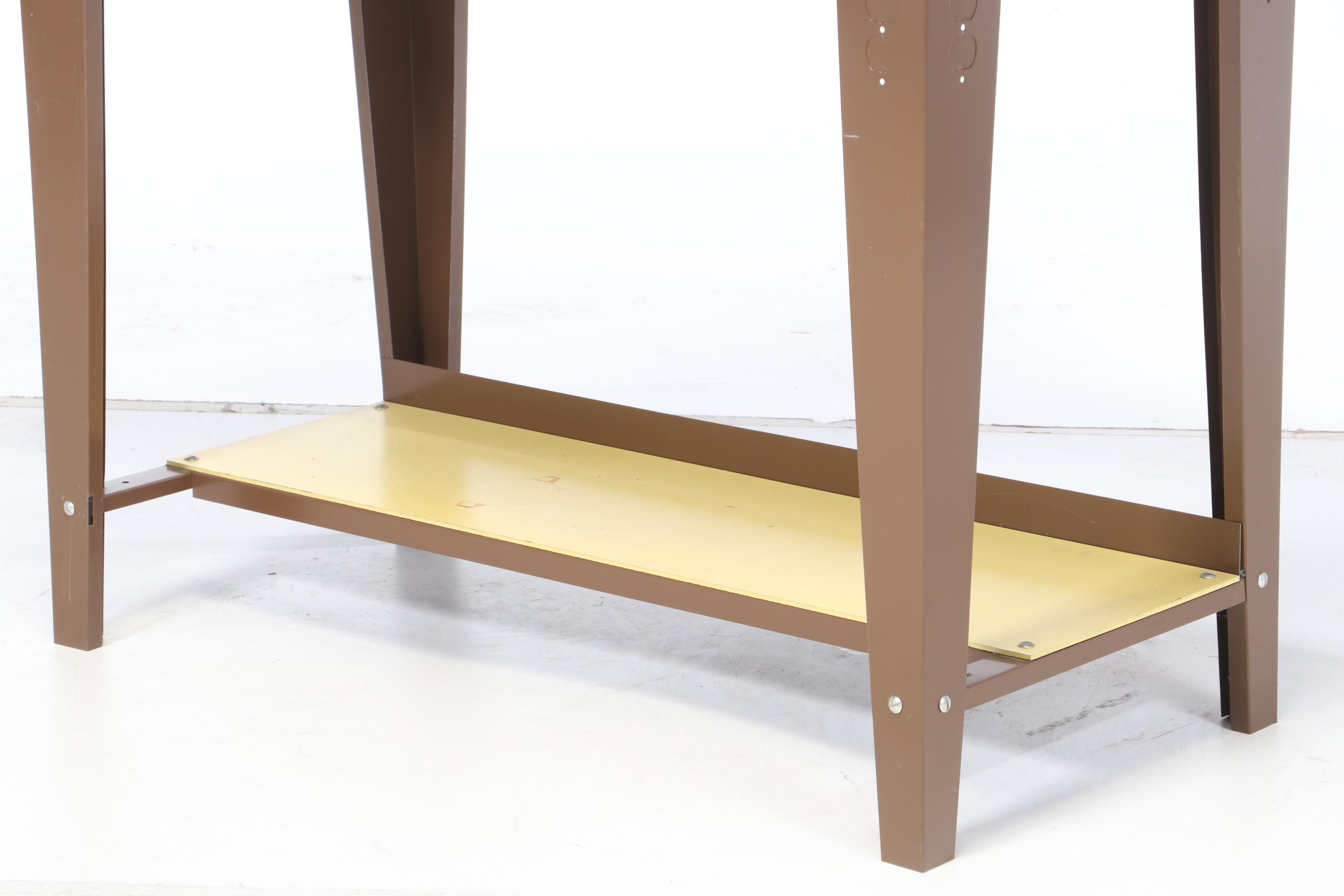 Hirsh Metal and Wood Work Bench with Storage Drawer and Pegboard Back