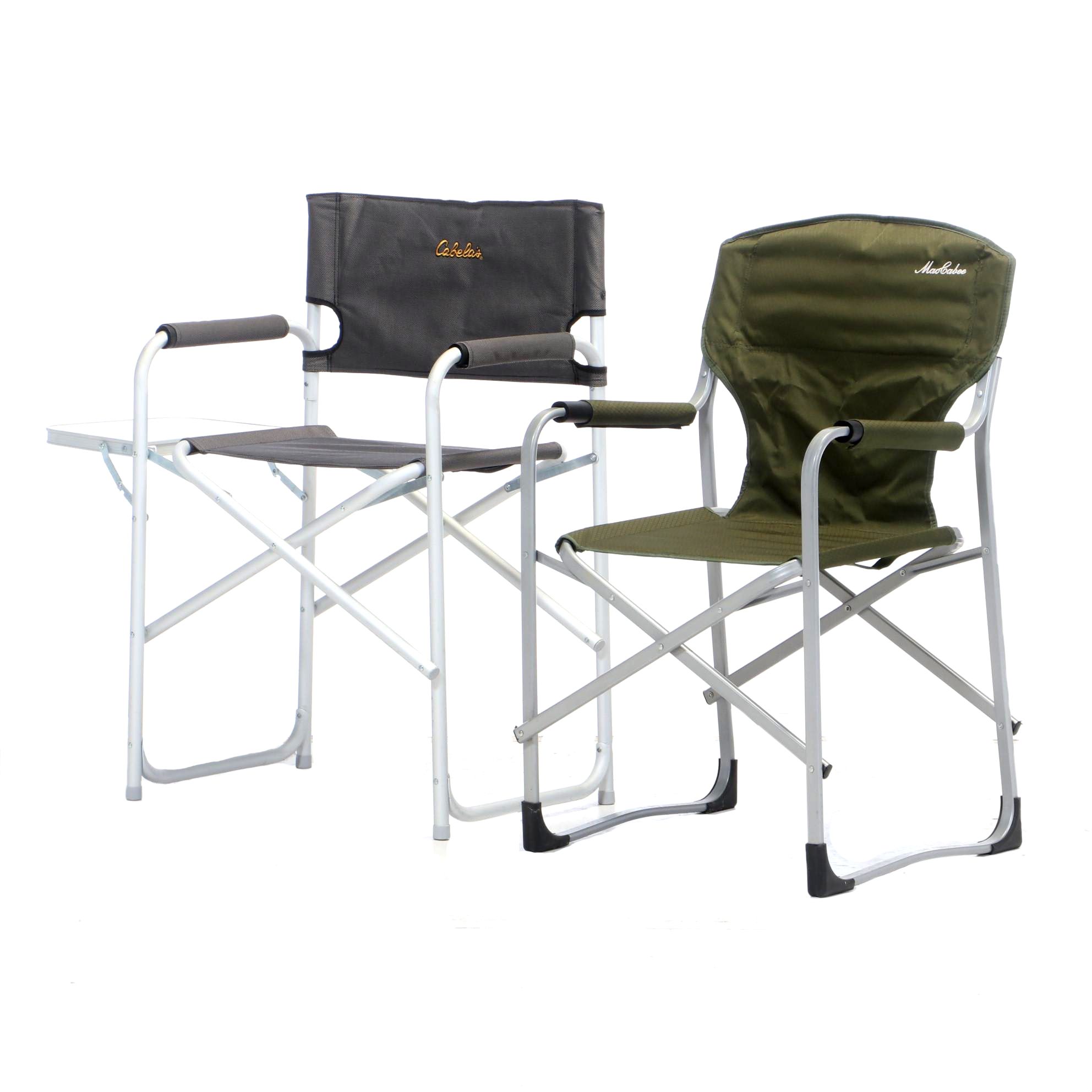 Cabela's Canvas and Aluminum Folding Camping Chairs with Folding Side