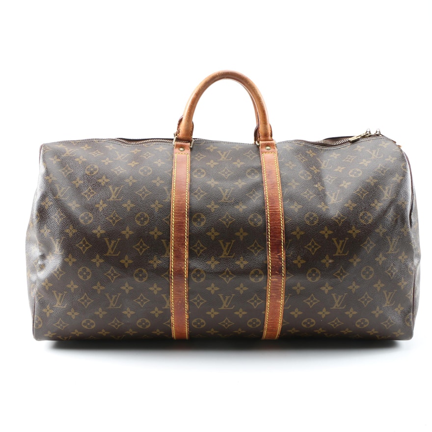 Louis Vuitton Keepall 55 Duffle Bag in Monogram Canvas and Leather, Vintage | EBTH