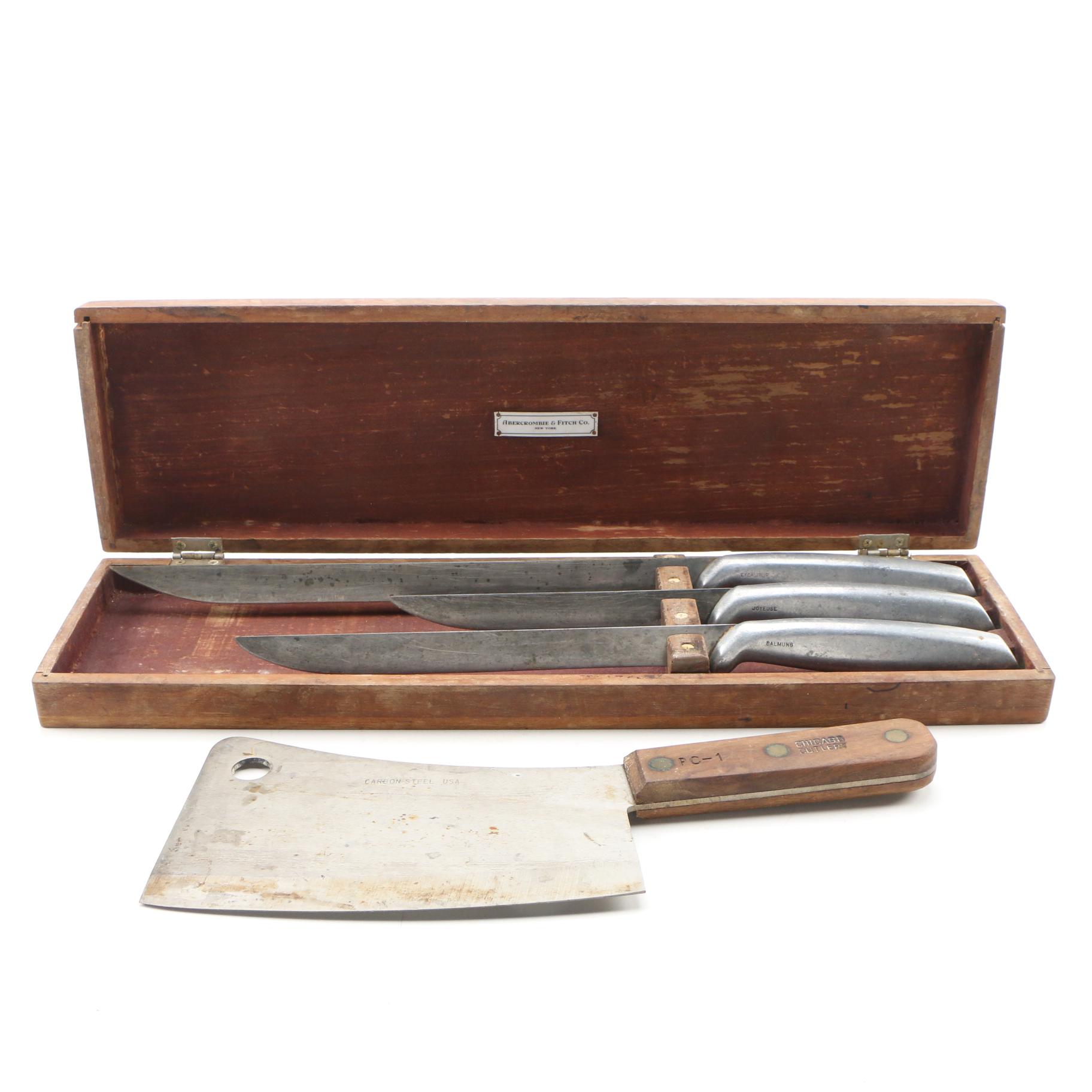 Chicago Cutlery Cleaver with Gerber Legendary Blades Knife Set EBTH