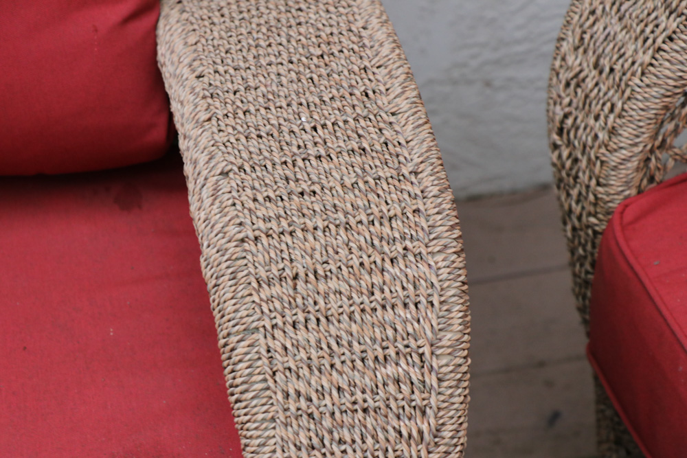 Woven Synthetic Fiber Patio Furniture Set EBTH