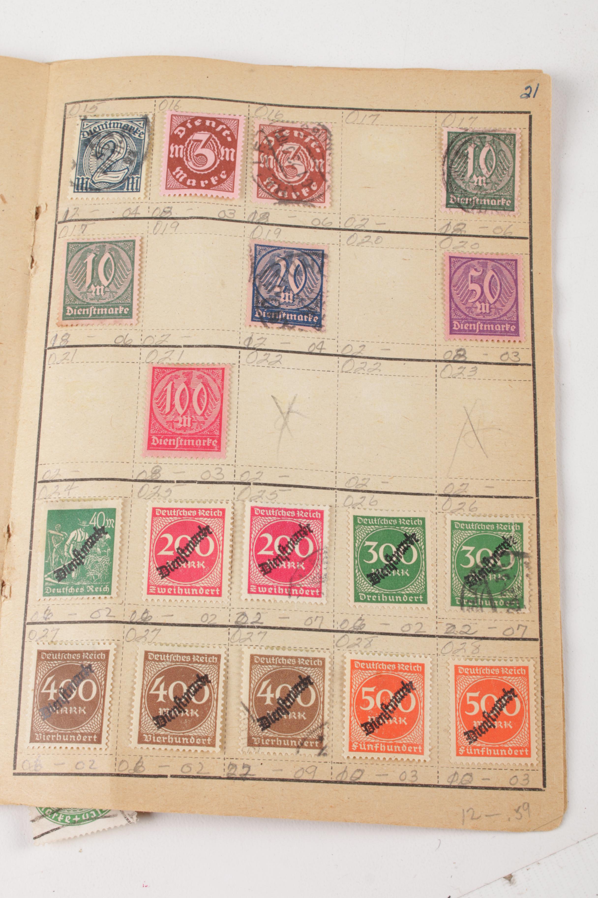 German Stamp Collection with Minkus Album EBTH