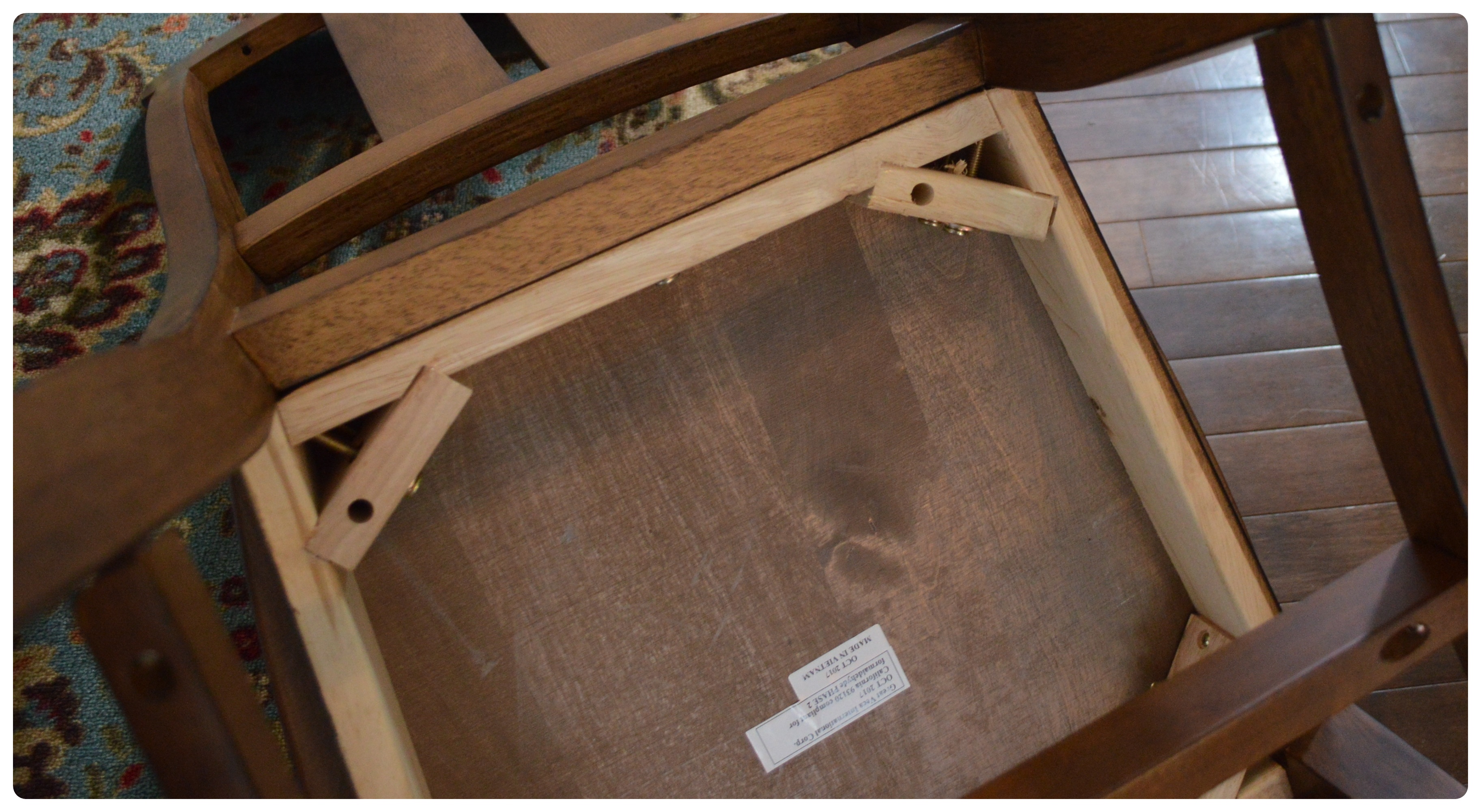 Great Veca Walnut Stained Distressed Wood and Metal Dining Table and