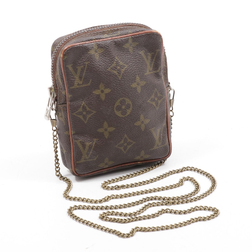 Louis Vuitton Mini Danube Monogram Coated Canvas Crossbody Bag with Chain Strap | EBTH