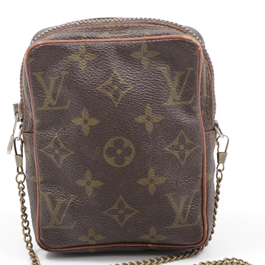 Louis Vuitton Mini Danube Monogram Coated Canvas Crossbody Bag with Chain Strap | EBTH
