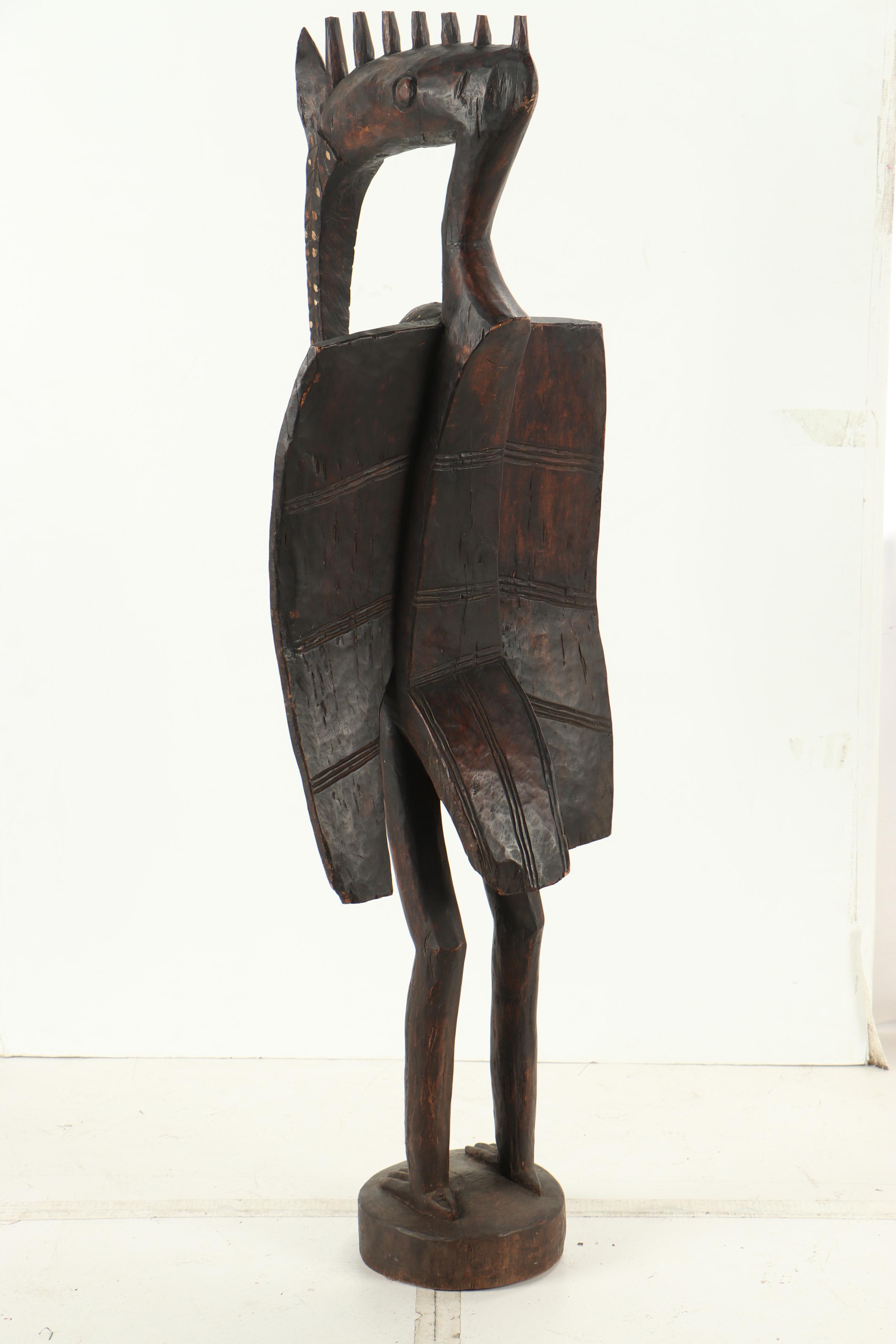 Senufo Style Bird (Sejen) Wooden Sculpture | EBTH