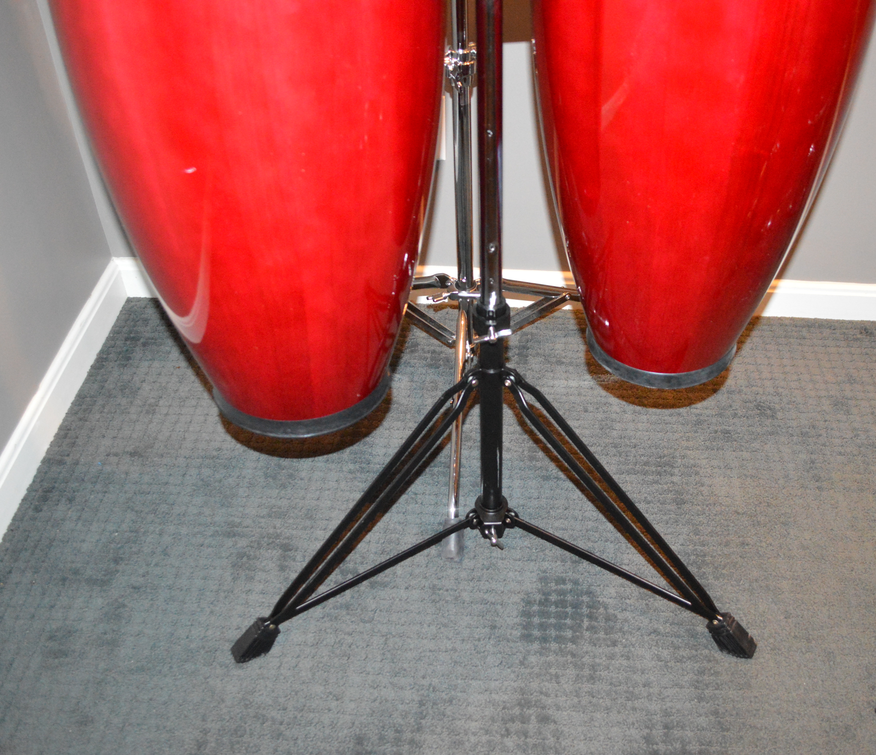 Toca Percussion Bongos and Congas with Chrome Stands EBTH