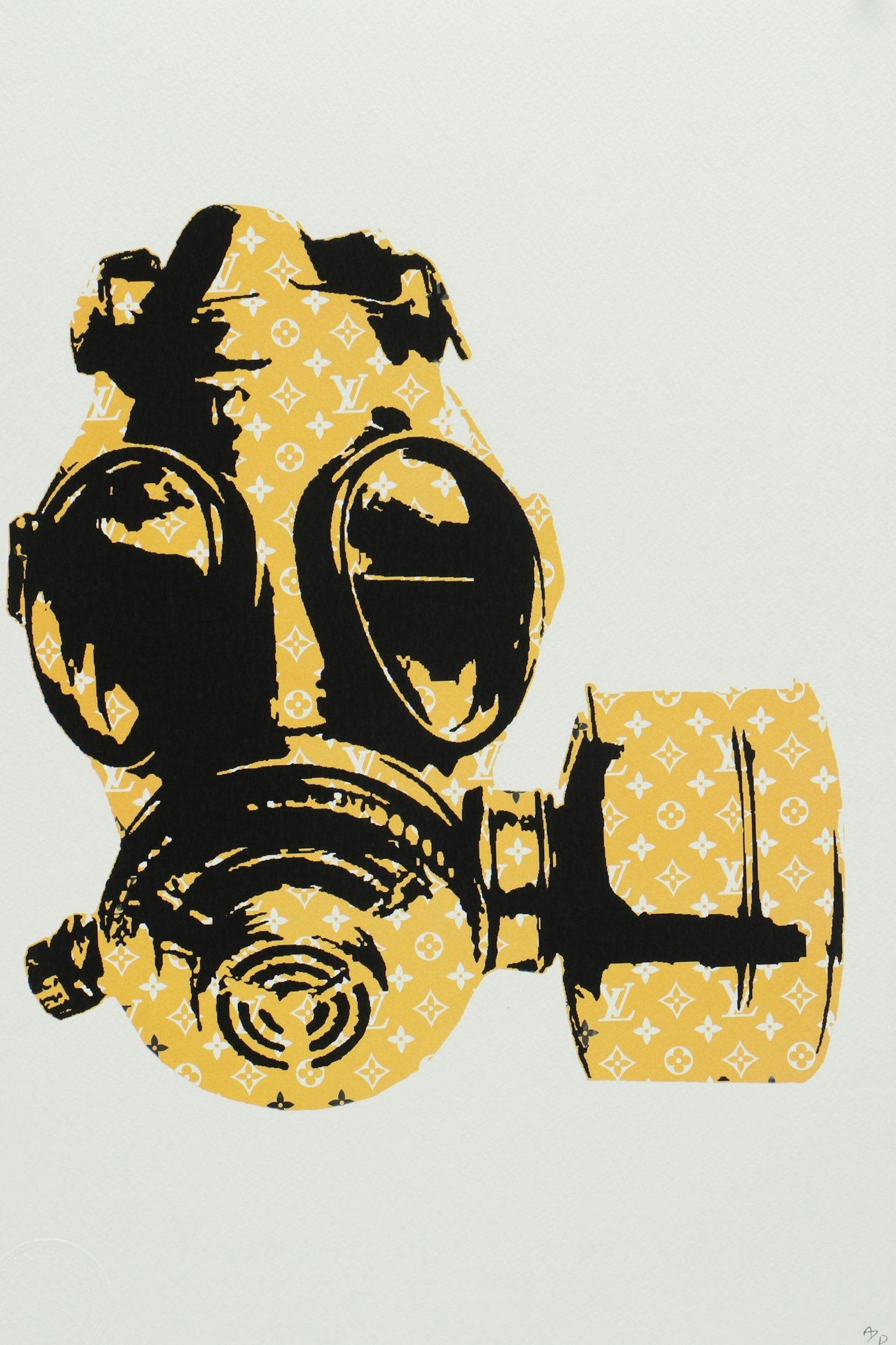 Death NYC Pop Art Offset Lithograph of Louis Vuitton Gas Mask | EBTH