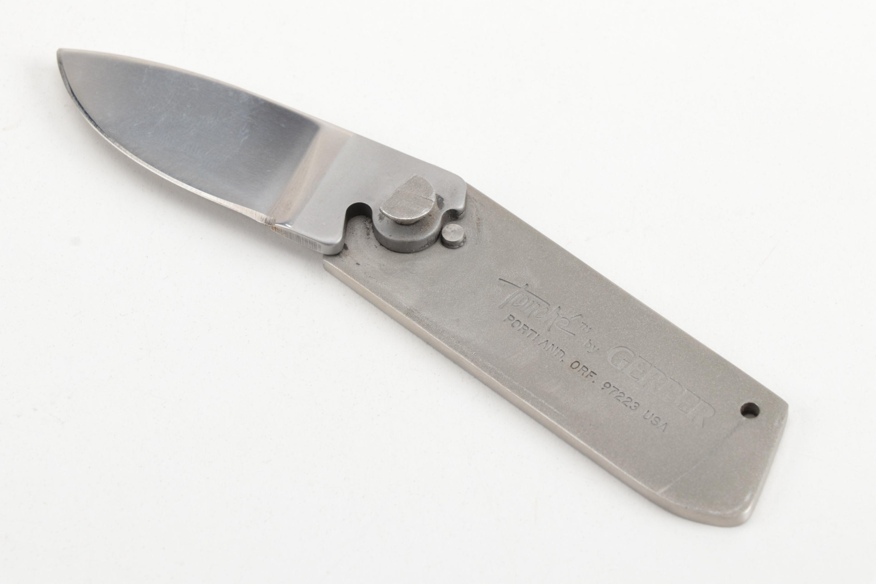 Gerber Touché Belt Buckle Knife in Original Case EBTH