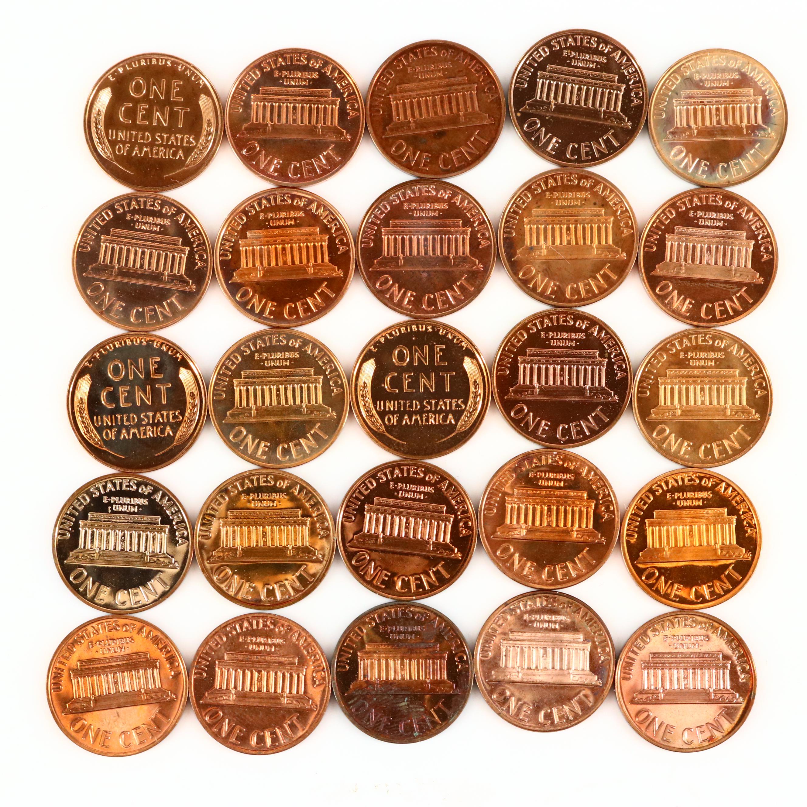 One Hundred Various Lincoln Cent Proof Coins | EBTH