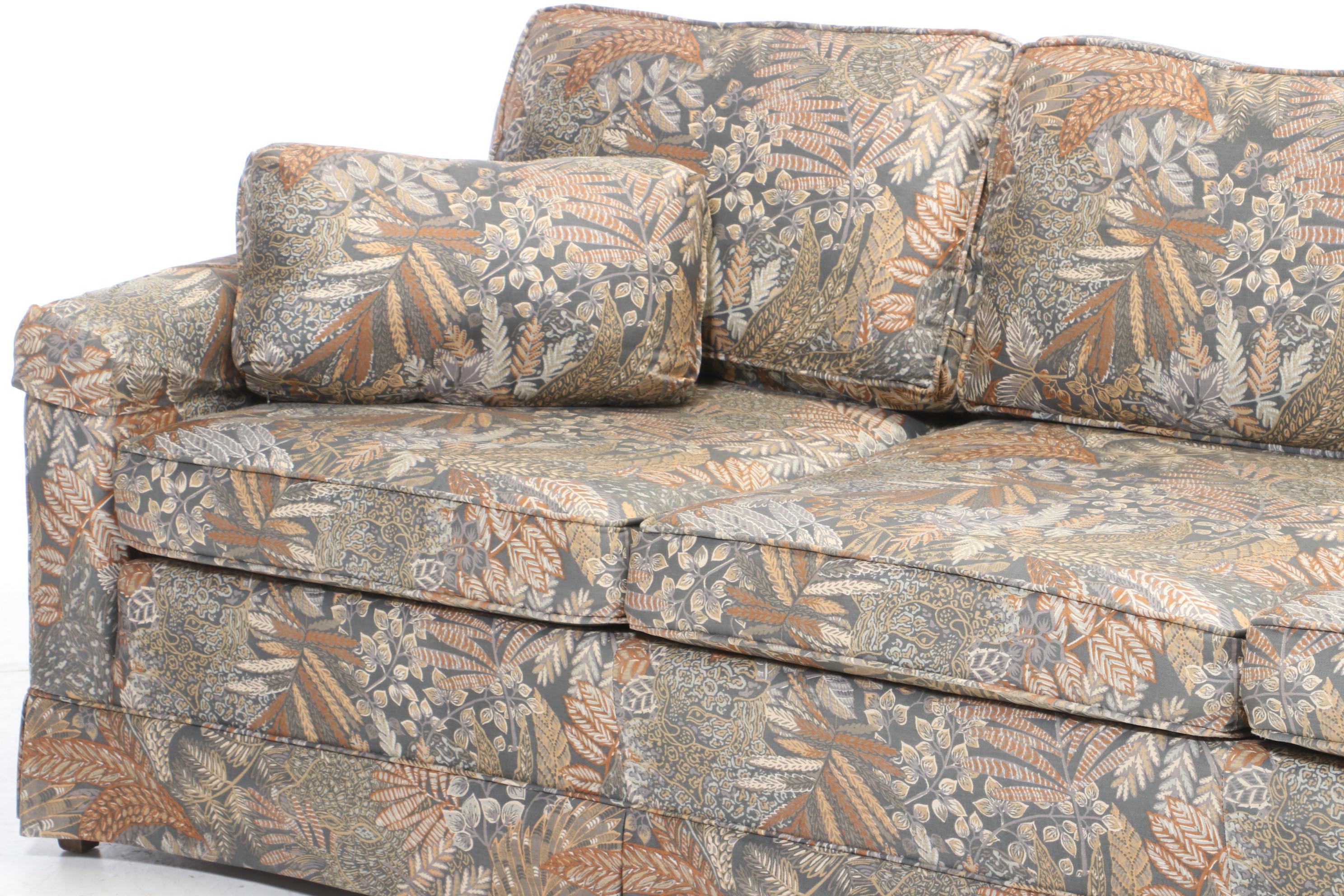 Ethan Allen Printed Cotton Sofa, Mid20th Century EBTH