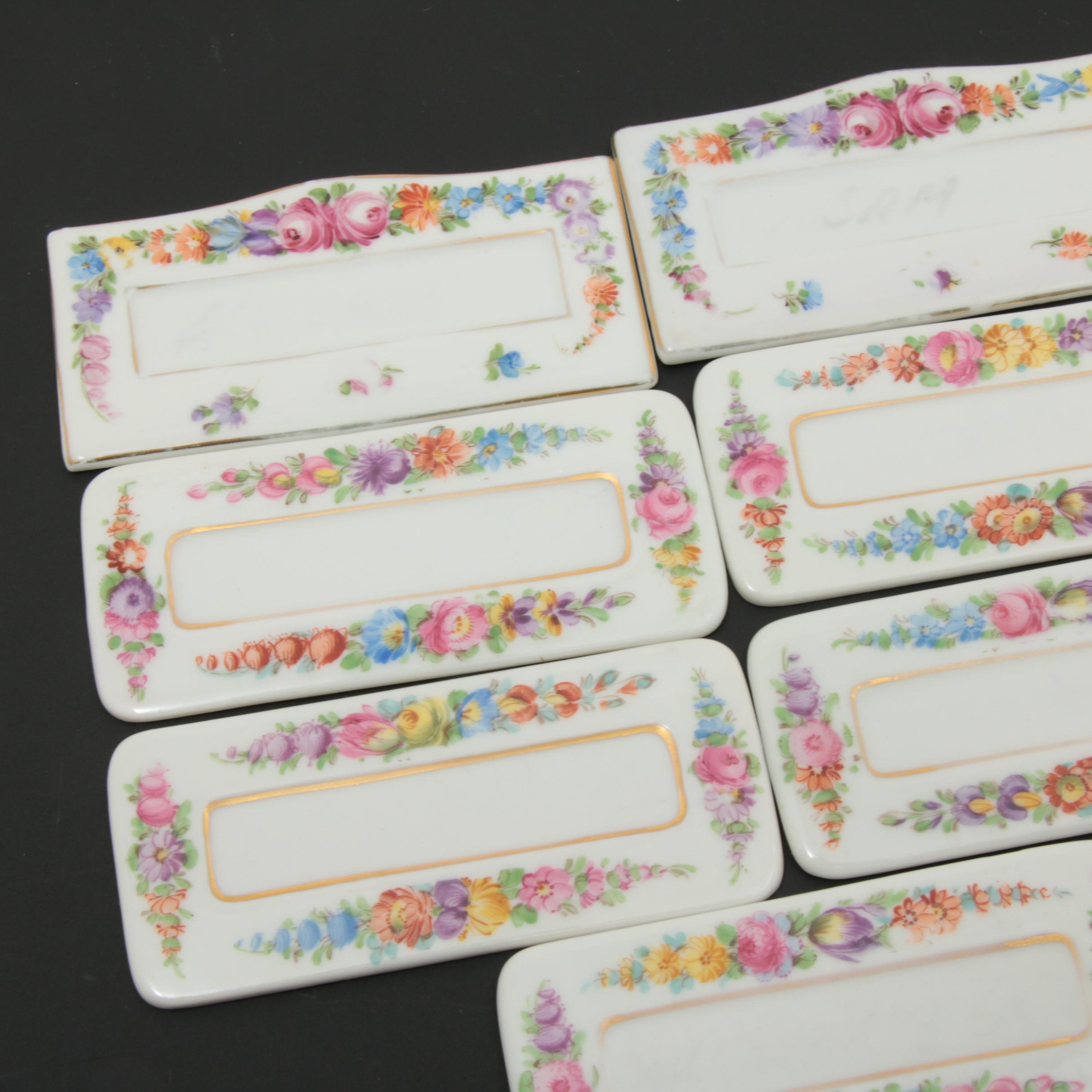 Dresden Porcelain Place Card Holders, Early 20th Century EBTH
